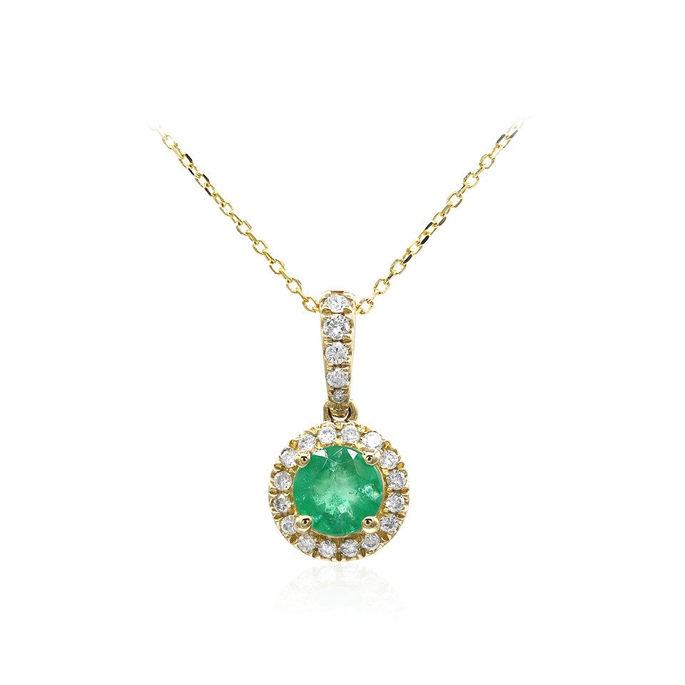 Cavill Goldkette Schicke 0,45ct sambische Smaragd günstig online kaufen