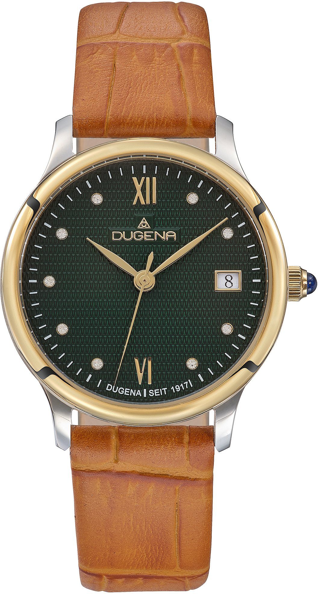 Dugena Quarzuhr Florenz, 4461087, Armbanduhr, Damenuhr, Datum, Saphirglas