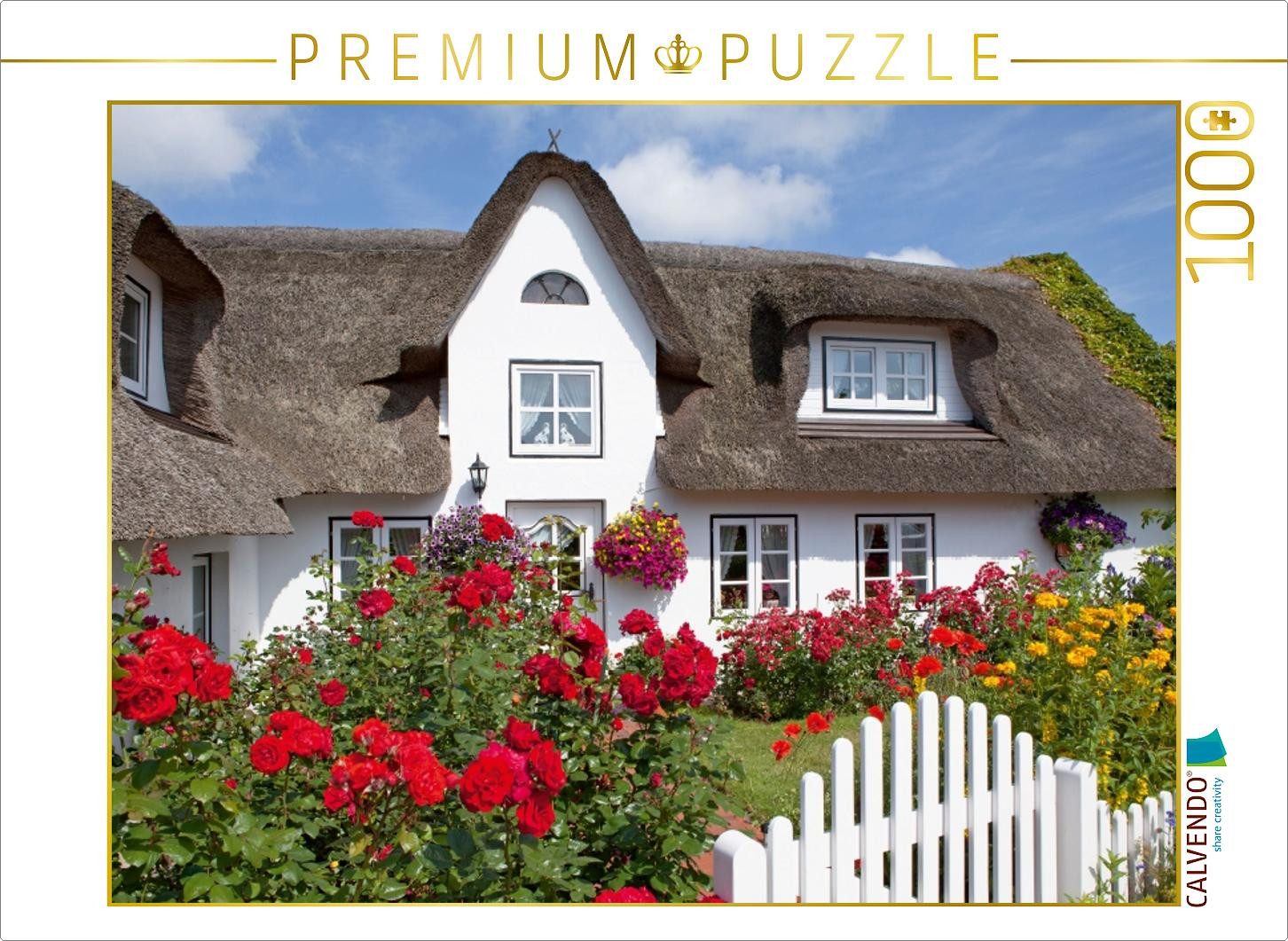 CALVENDO Puzzle CALVENDO Puzzle Reetdachhaus, Insel Amrum, 1000 Teile Lege-Größe 64x4, 1000 Puzzleteile