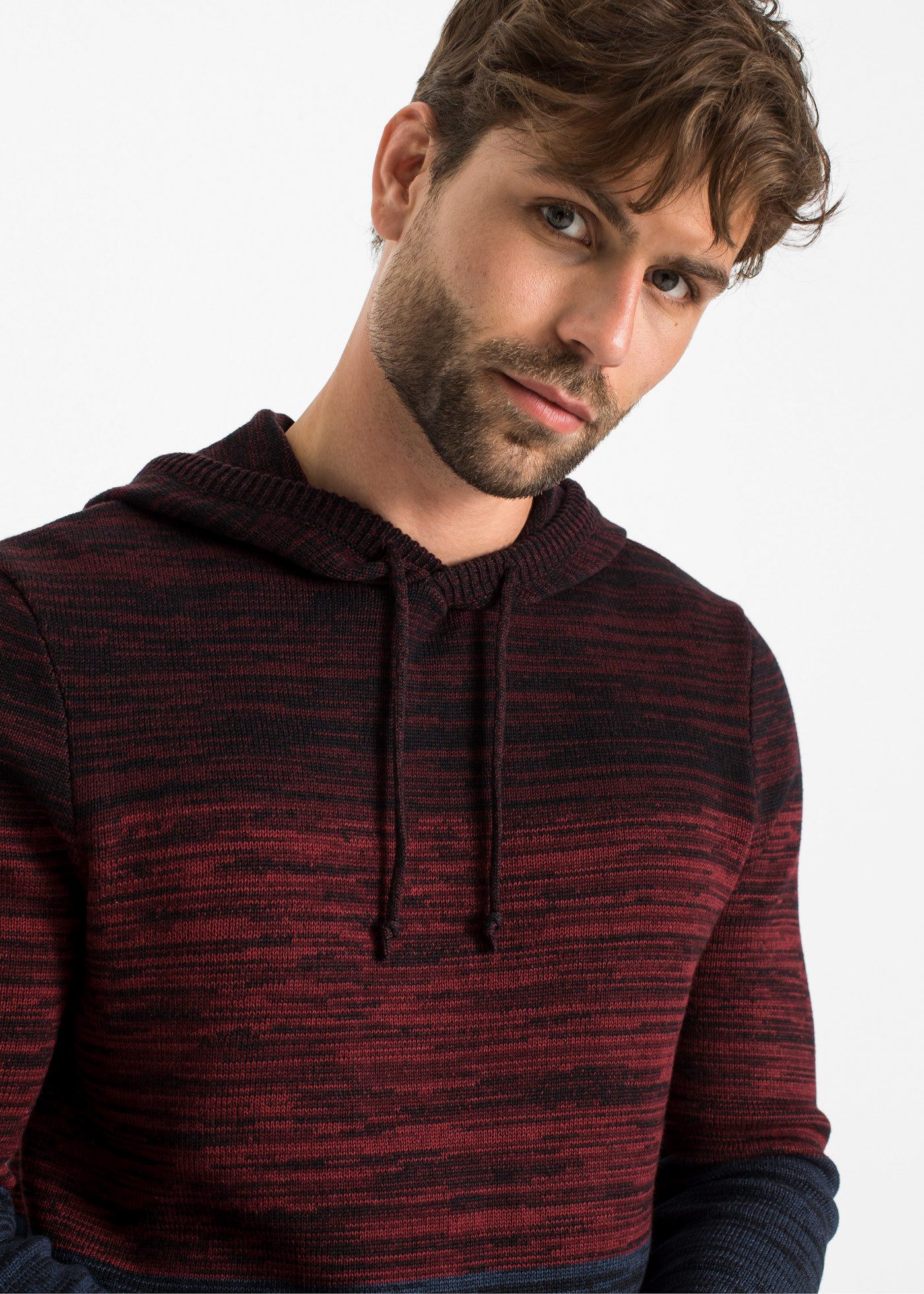 bonprix Kapuzenpullover aus Baumwolle und Polyacryl, mit Kapuze, Regular Fit, mehrfarbig