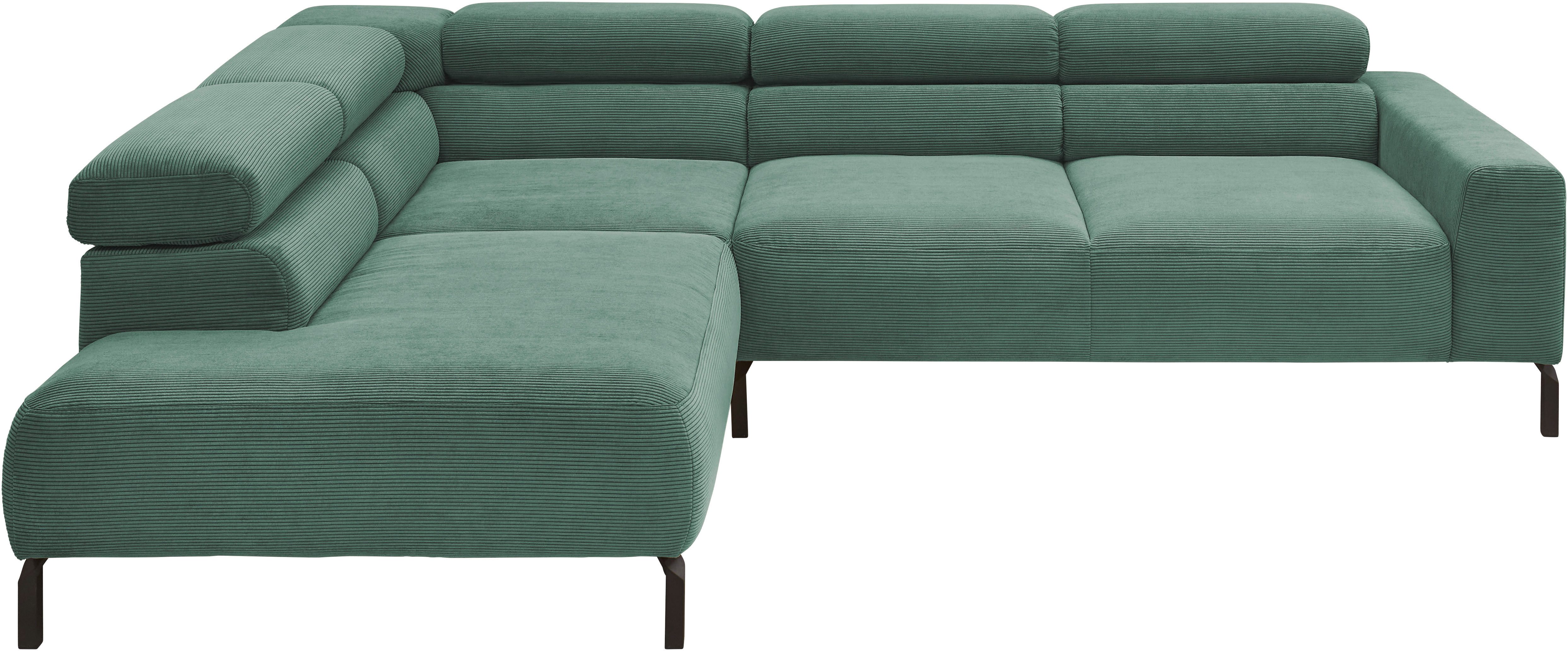Places of Style Ecksofa "Antonelli, L-Form, inkl. Kopfteilverstellung, Brei günstig online kaufen