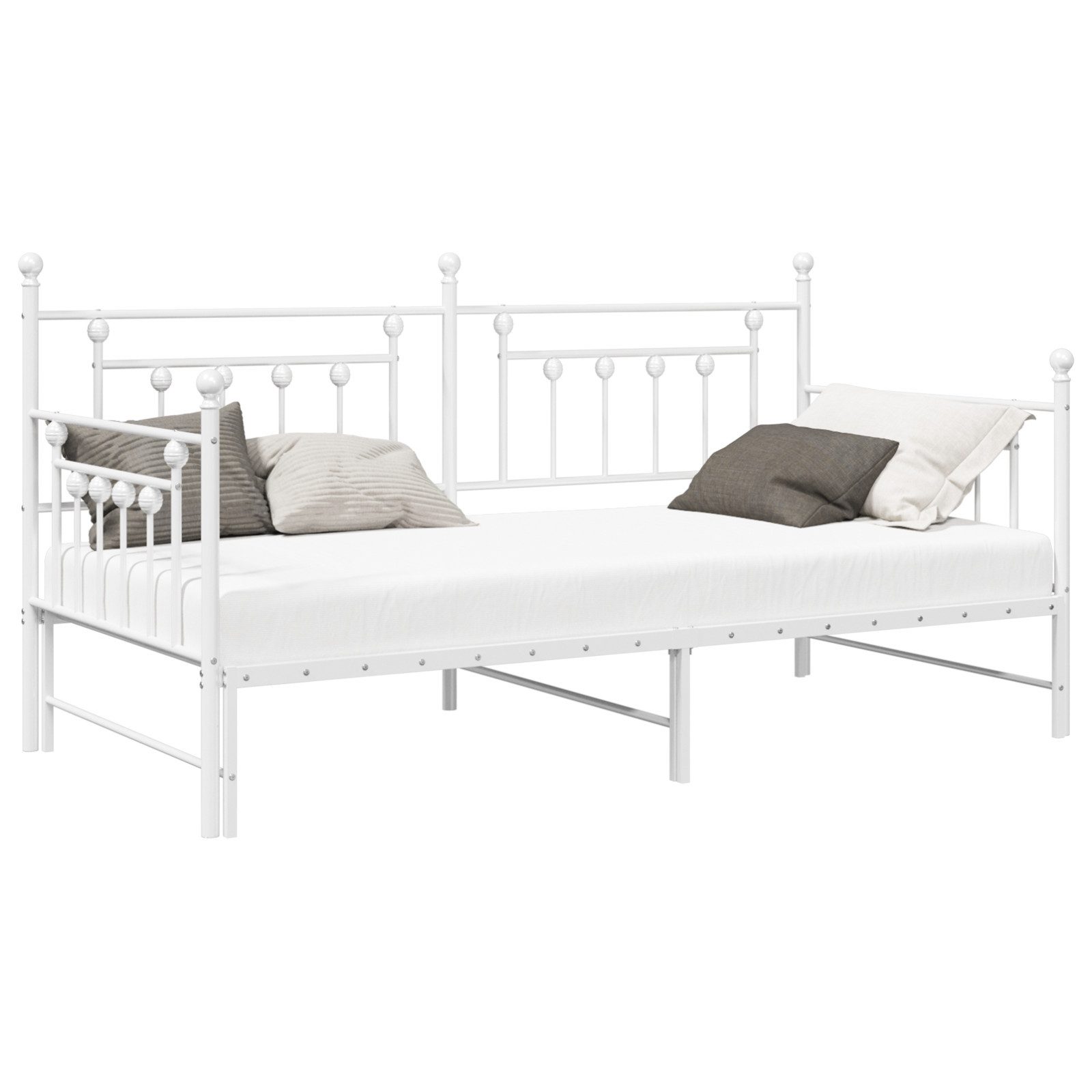 vidaXL Bett Tagesbett Ausziehbar Weiß 90x200 günstig online kaufen
