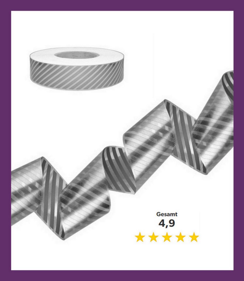 PaulZdrada Reflektorband Reflektierendes Band zum Aufbügeln Reflektorfolie Bugelfolie 50 cm, Thermotransferband,Erhöht die Sichtbarkeit