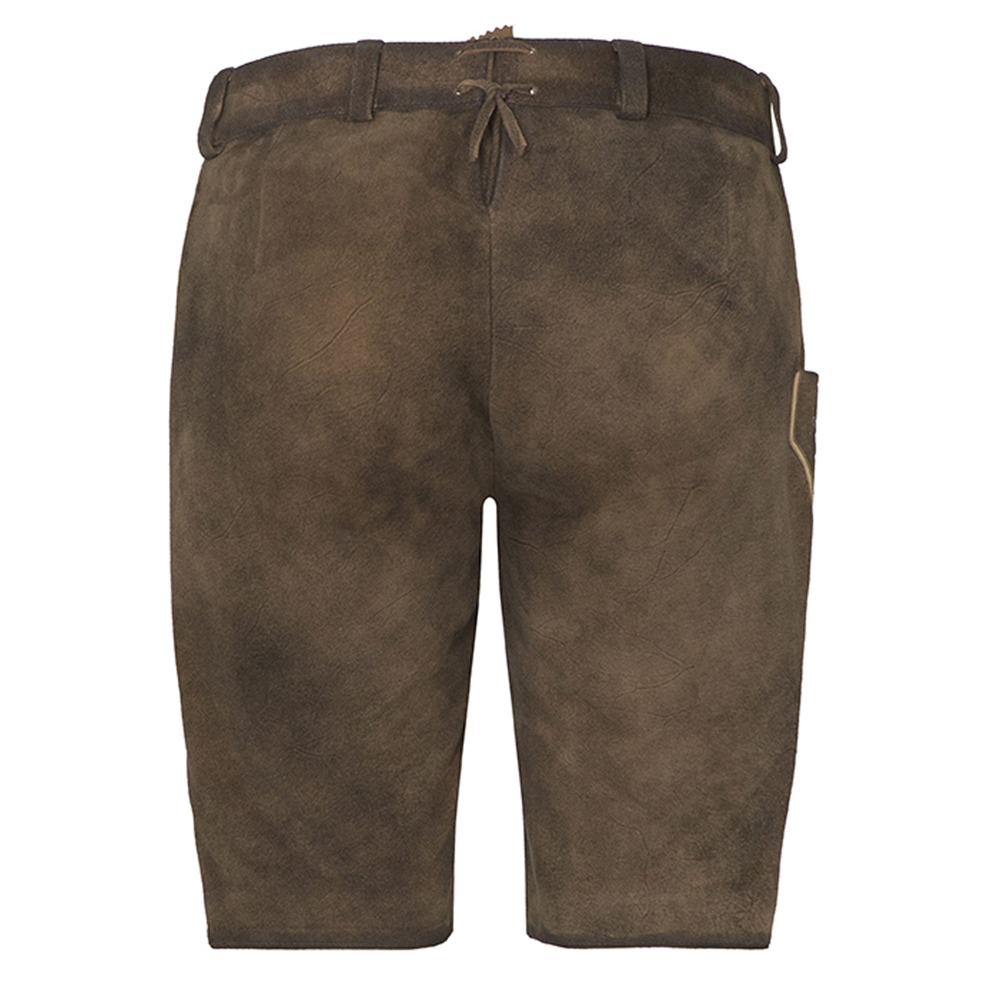 Spieth & Wensky Trachtenlederhose Brielle-Schotter Damen Trachtenhose Lederhose Kurz hose Ziegenvelour mit Stickerei