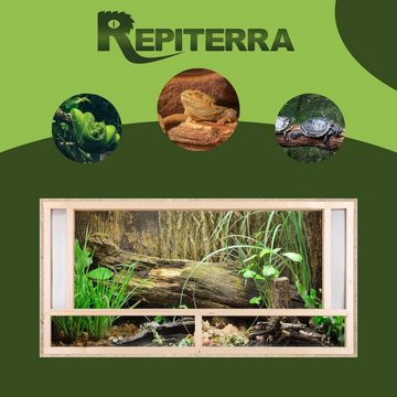 Repiterra Terrarium mit Frontbelüftung 120x60x60 cm, mit Glasfront und aus Wärme-isolierenden OSB-Platten