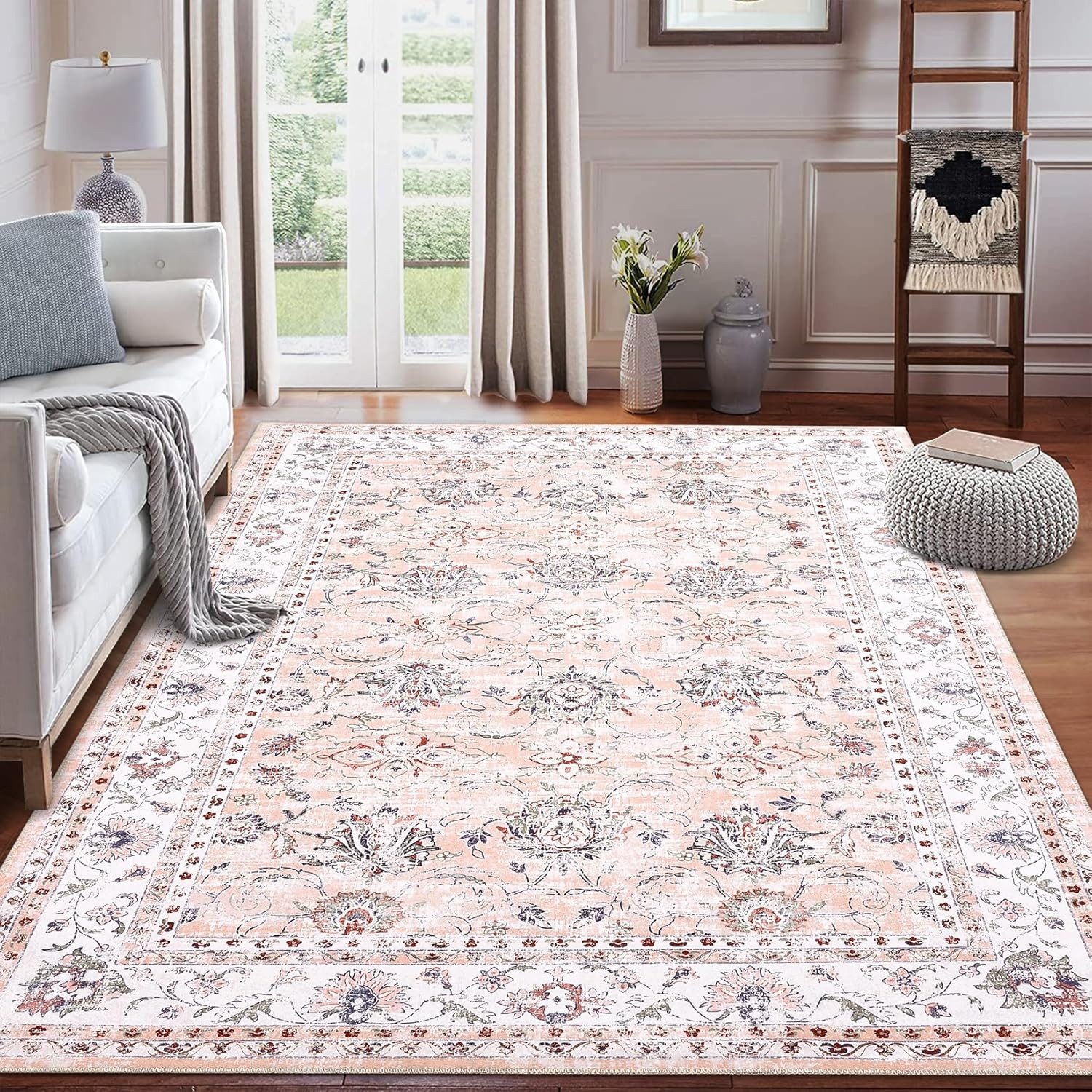 GarveeMore Teppich Vintage orientalischer Blumen-Teppich, waschbar, günstig online kaufen