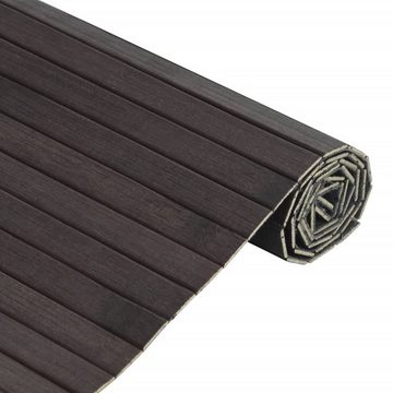 Teppich Teppich Rechteckig Dunkelbraun 100x400 cm Bambus, vidaXL, Rechteckig