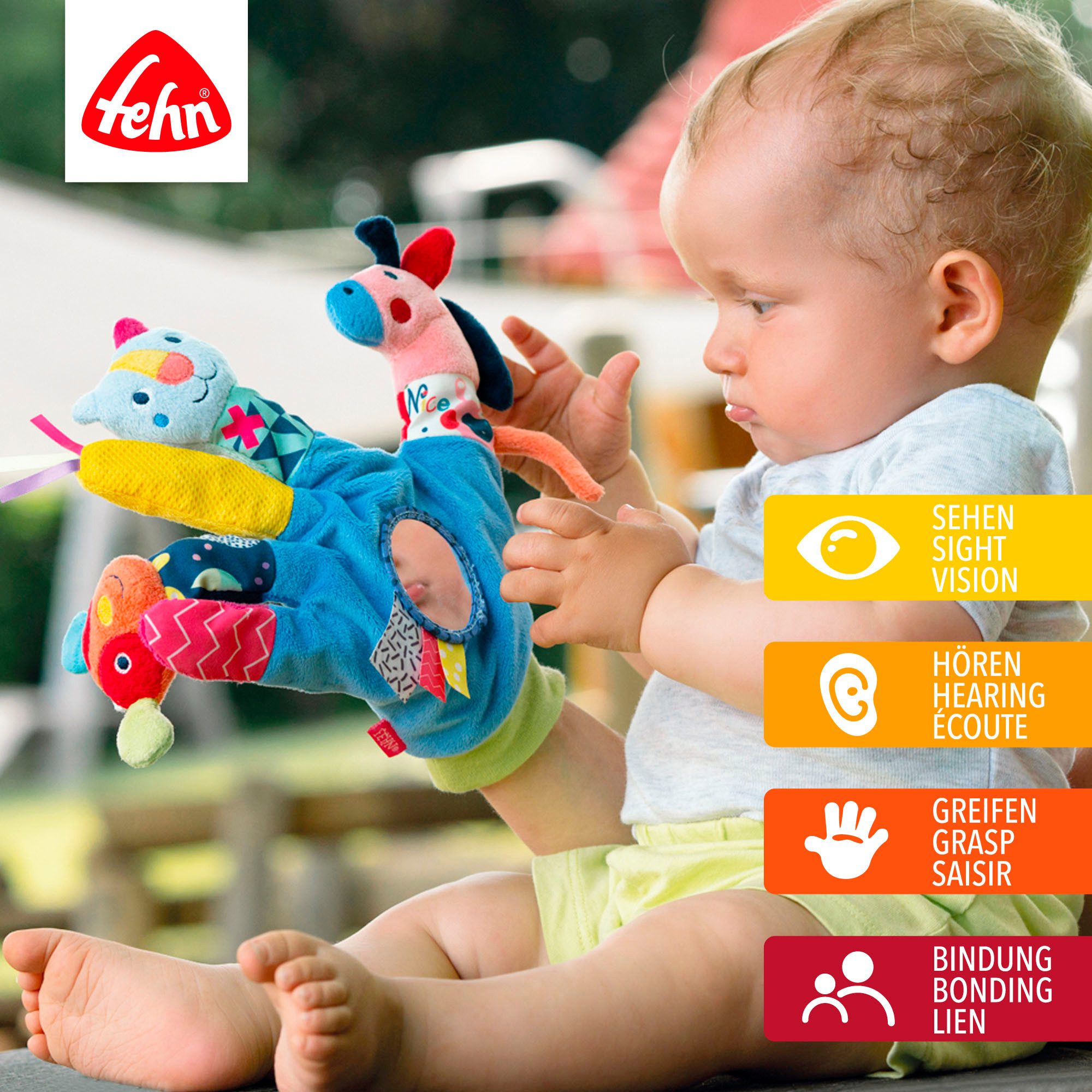 Fehn Fingerpuppe COLOR Friends, Spielhandschuh günstig online kaufen