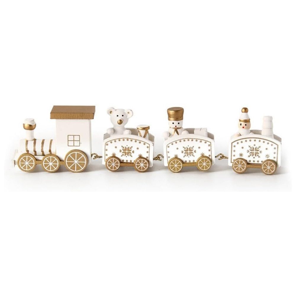 Coonoor Dekoobjekt Weihnachten Zug Deko Weihnachten Tischdeko Mini Weihnachtszug (1 St), Holz Eisenbahn Weihnachtsdeko Weihnachten Neujahr Geschenke