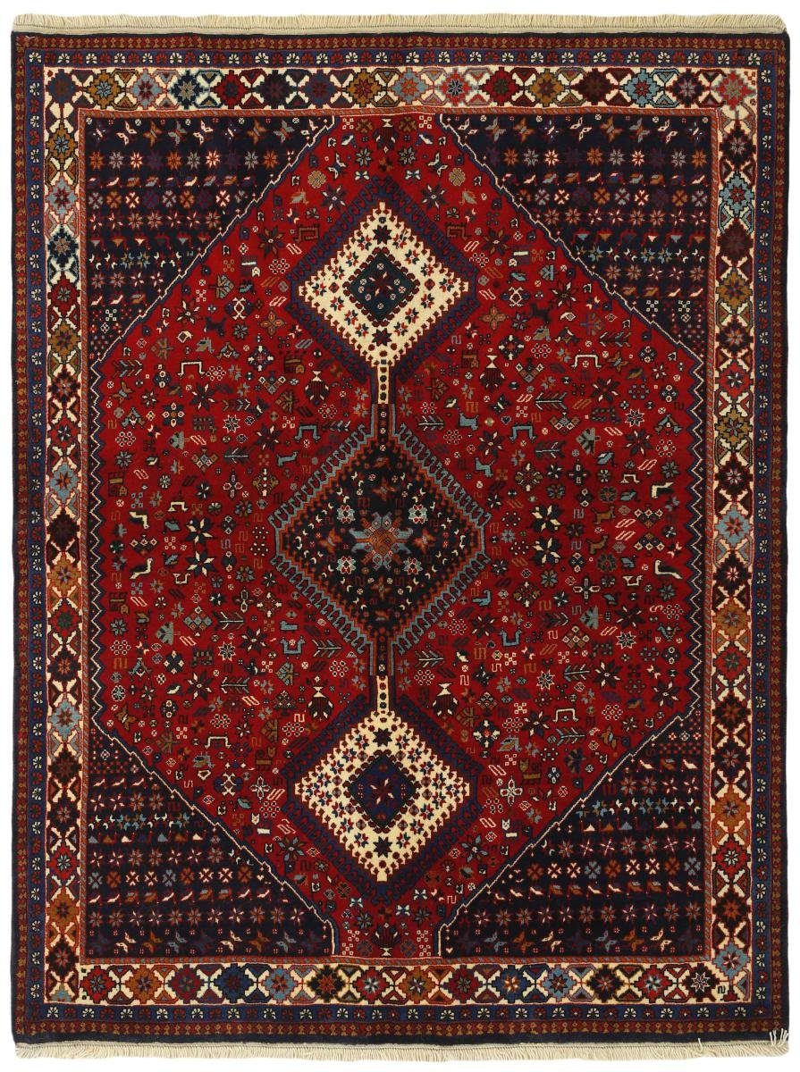 Orientteppich Yalameh 145x191 Handgeknüpfter Orientteppich / Perserteppich, Nain Trading, rechteckig, Höhe: 12 mm