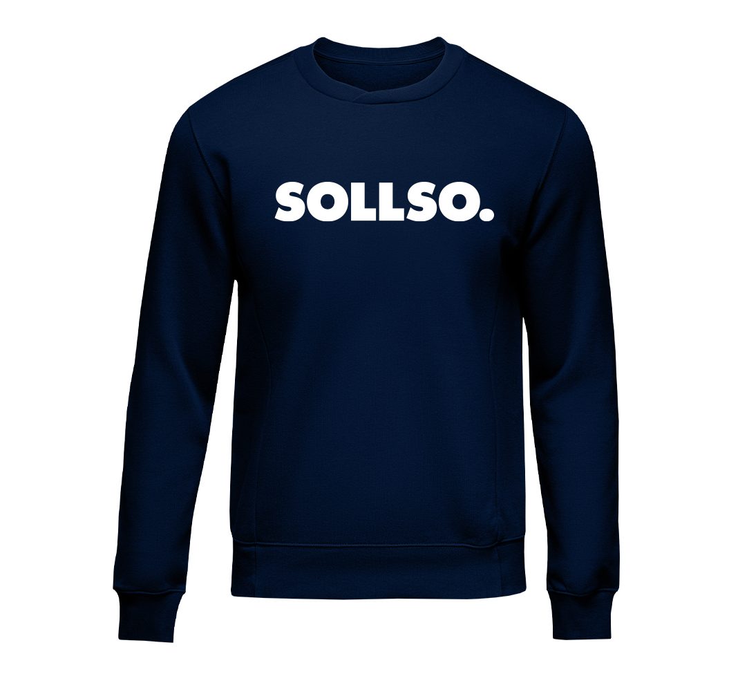 Sollso. Sweatshirt SOLLSO. Sweatshirt „Pure Logo Big“ dunkelblau