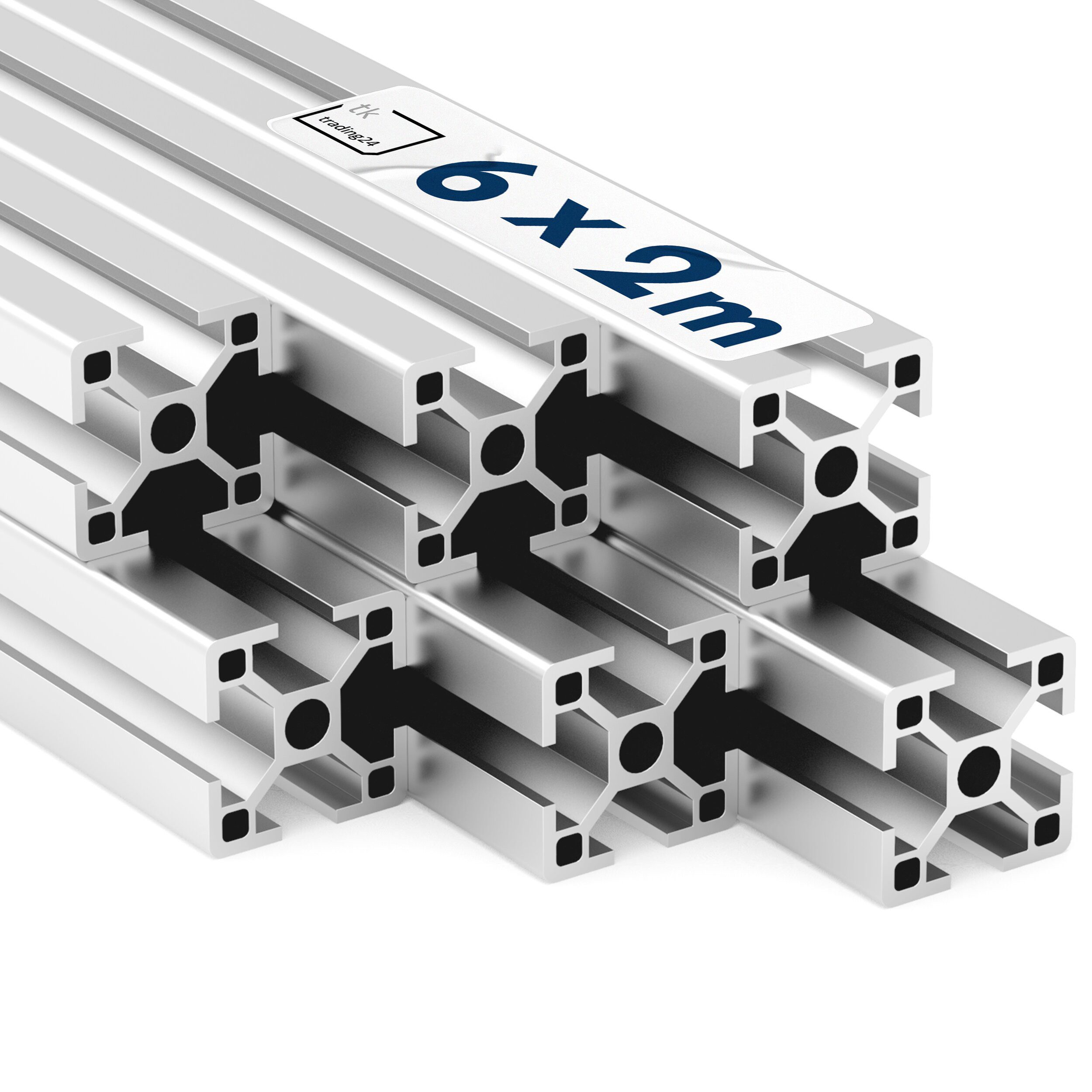 tktrading24 Profil 6x Alu Profil 30x30mm 2m System-, Montage-, Konstruktion günstig online kaufen