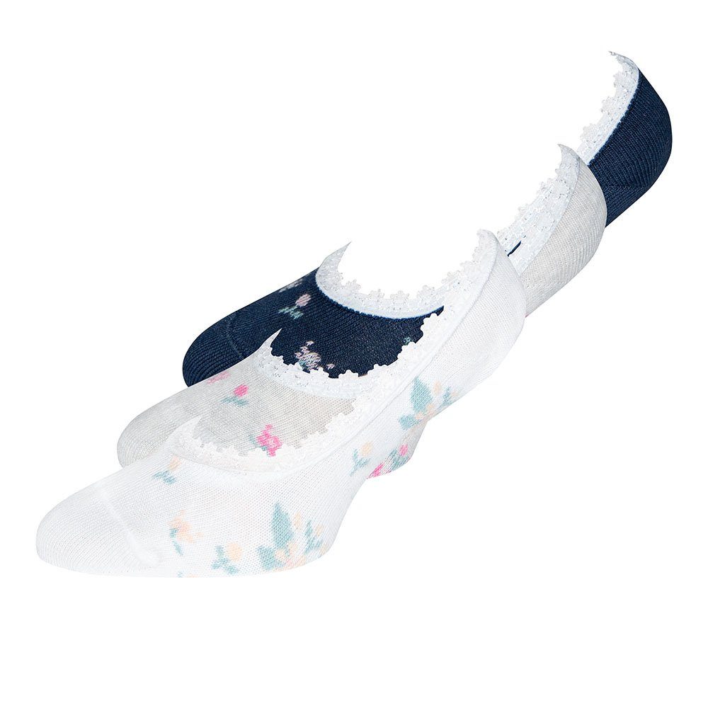 Ewers Носки для кроссовок Sneaker Носки 3er Pack Подследники Blümchen (3-Paar)