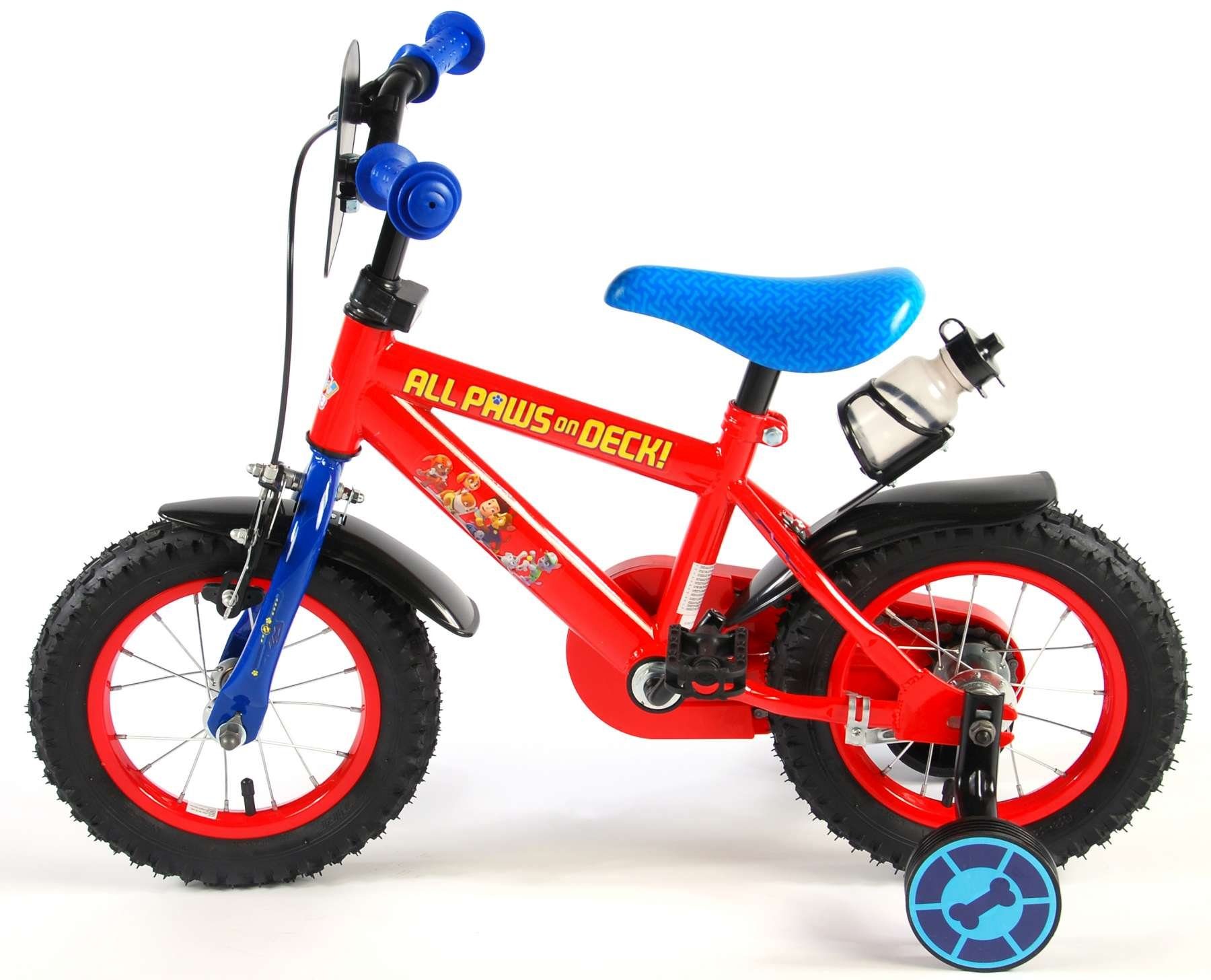 LeNoSa Kinderfahrrad PAW PATROL 1 Fahrrad & Zoll Handbremse Gang, Blau), 12 Rücktrittbremse • 16 Jungen / (Rot