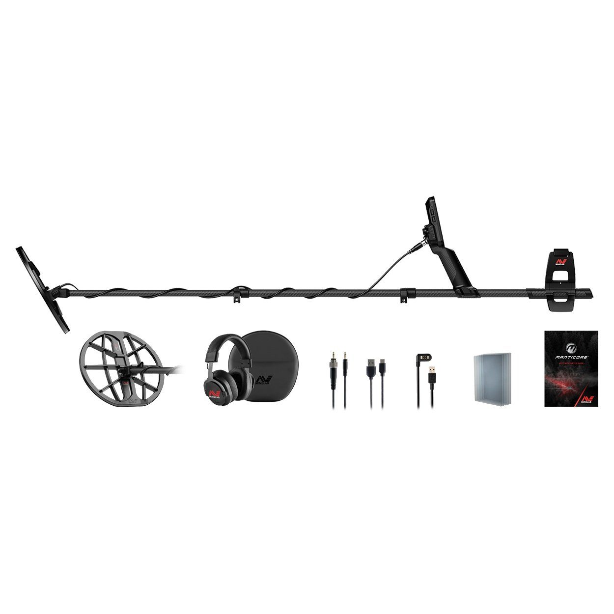 Minelab Metalldetektor Manticore High-End + Gratis M15 Spule, Profi Detektor, Wasserdicht, 2D Anzeige