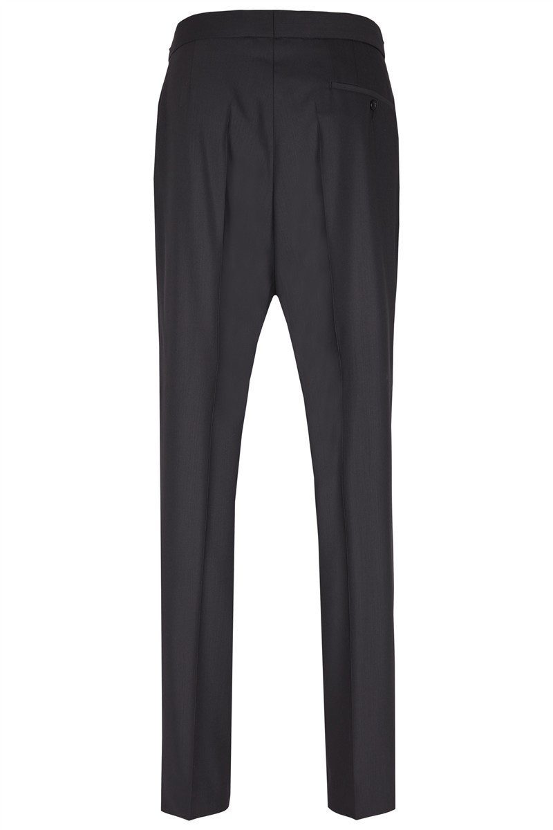 Wilvorst Anzughose Wilvorst CLASSICs Herren Smokinghose Classic Fit Schwarz