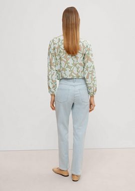 Comma 5-Pocket-Jeans Relaxed: Straight leg-Jeans Waschung, Logo