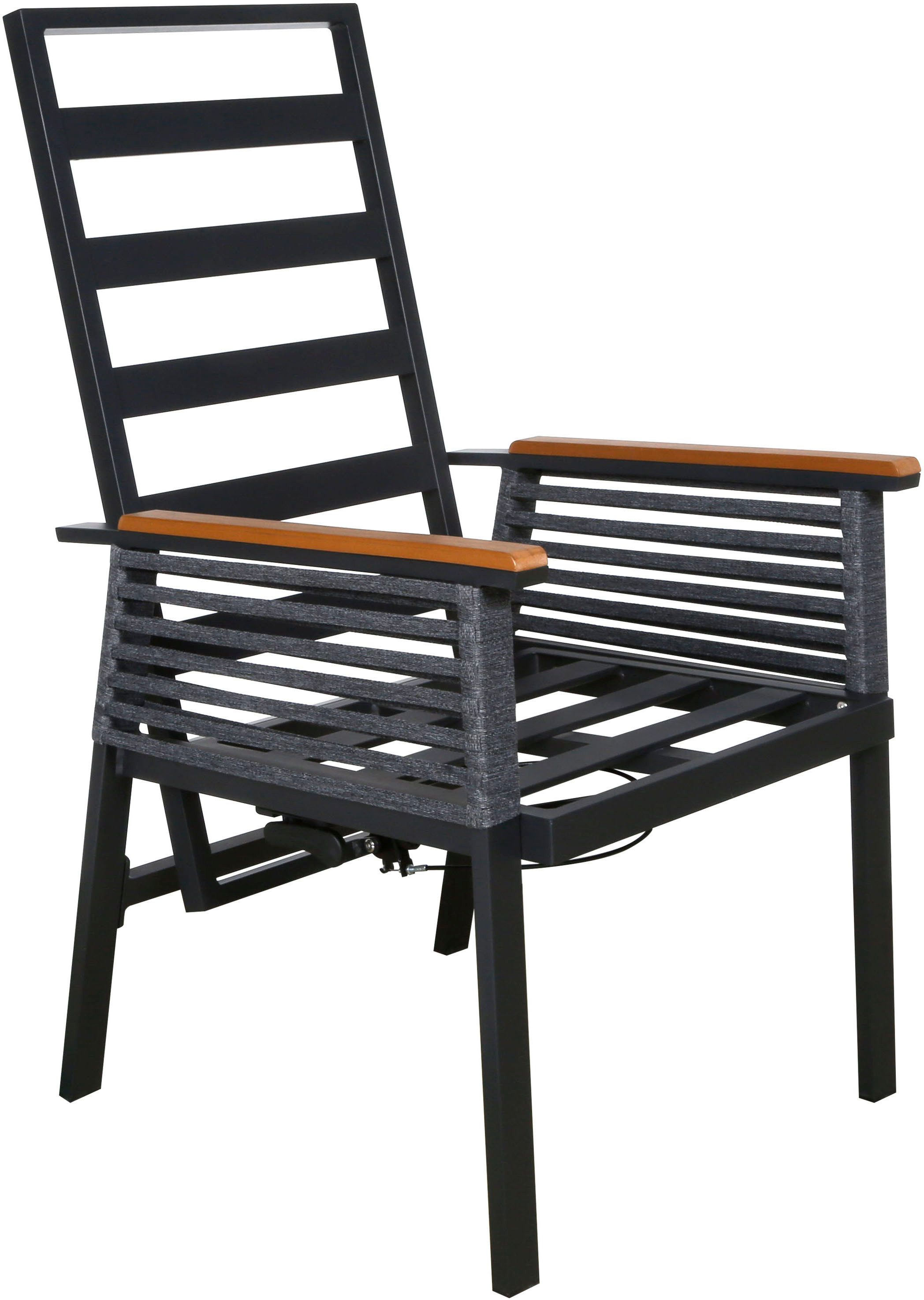 KONIFERA Garten-Essgruppe Edessa Komfort, (Set, 9-tlg., 4x Sessel, 4x Auflage, 1x Tisch), inkl. 4 Sessel, 4 Sitzkissen, 1 Tisch – Bild 4 von 5