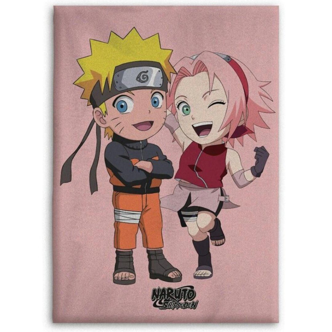 Kinderdecke Naruto Shippuden Sakura Kinder Fleecedecke, Naruto, leichte Kuscheldecke 100x140 cm