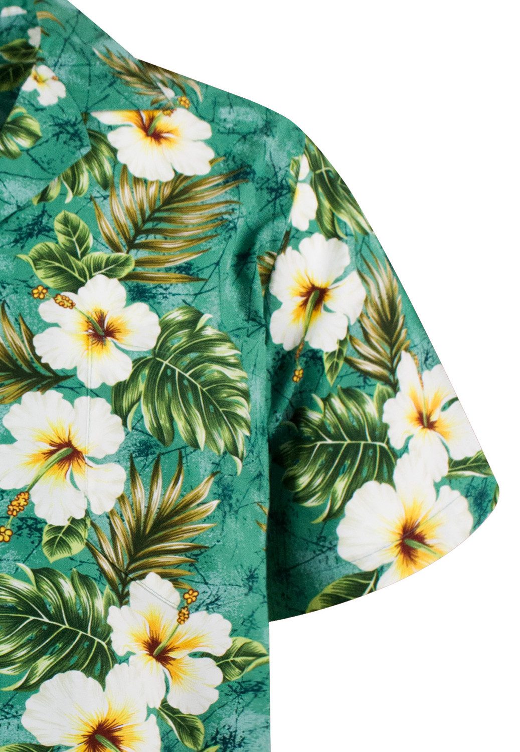 KY's Hawaiihemd "3 Farben" Herren Kurzarm Baumwolle Kokosknöpfe Original Hawaii