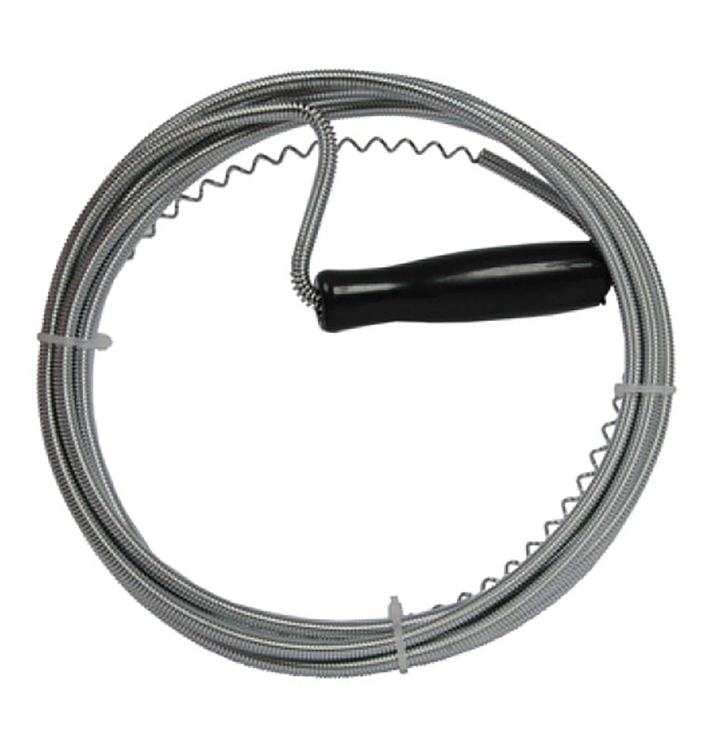 Kinzo Rohrreinigungsspirale ABFLUßREINIGER 3m mit Kurbel Rohrreinigungswelle Rohreiniger 96, L: 300 cm, ∅ 4,6 mm, Abflussfrei Rohrfrei Abfluß Reinigungswelle Abflussspirale