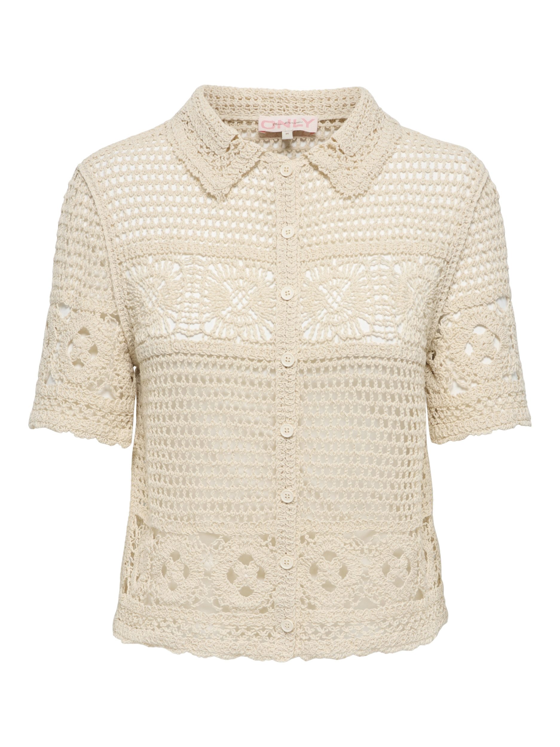 Langarmbluse ONLLEILANI S/S EMB TOP WVN EX