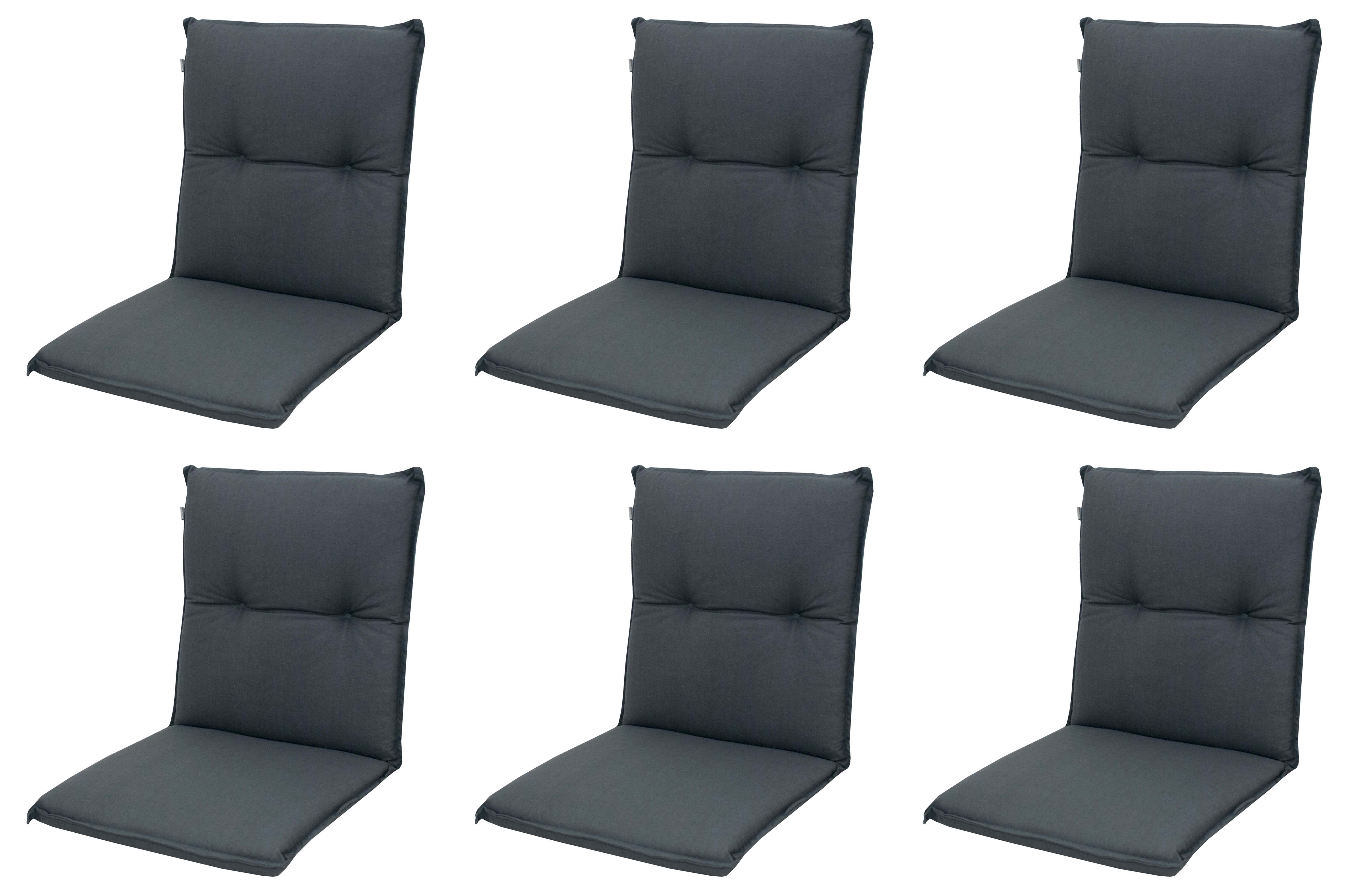 doppler® Polsterauflage 6 er Set Niederlehner Niedriglehner Gartenstuhlauflagen Auflage 940, (Spar-Set, 6 St., 6 Auflagen), für Niederiglehner-Stühle