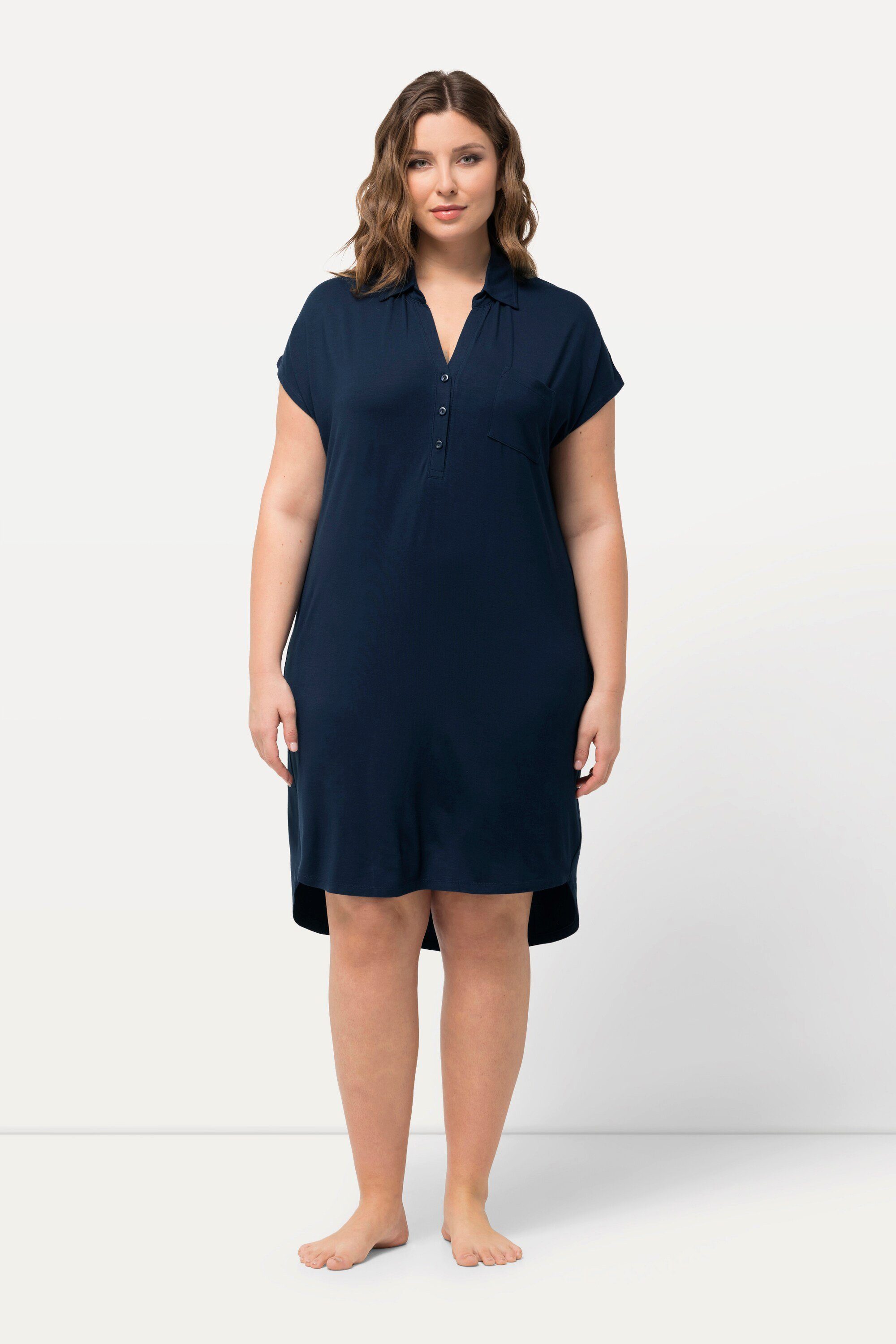 Ulla Popken Nachthemd Nachthemd oversized Hemdkragen günstig online kaufen