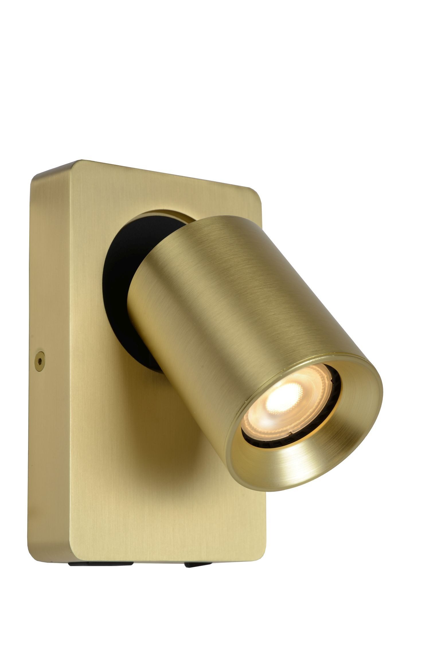 Licht-Erlebnisse Wandstrahler RADIN, Warmweiß, Aluminium GU10 verstellbar in Messing 2200 K warmweiß 320 lm Modern