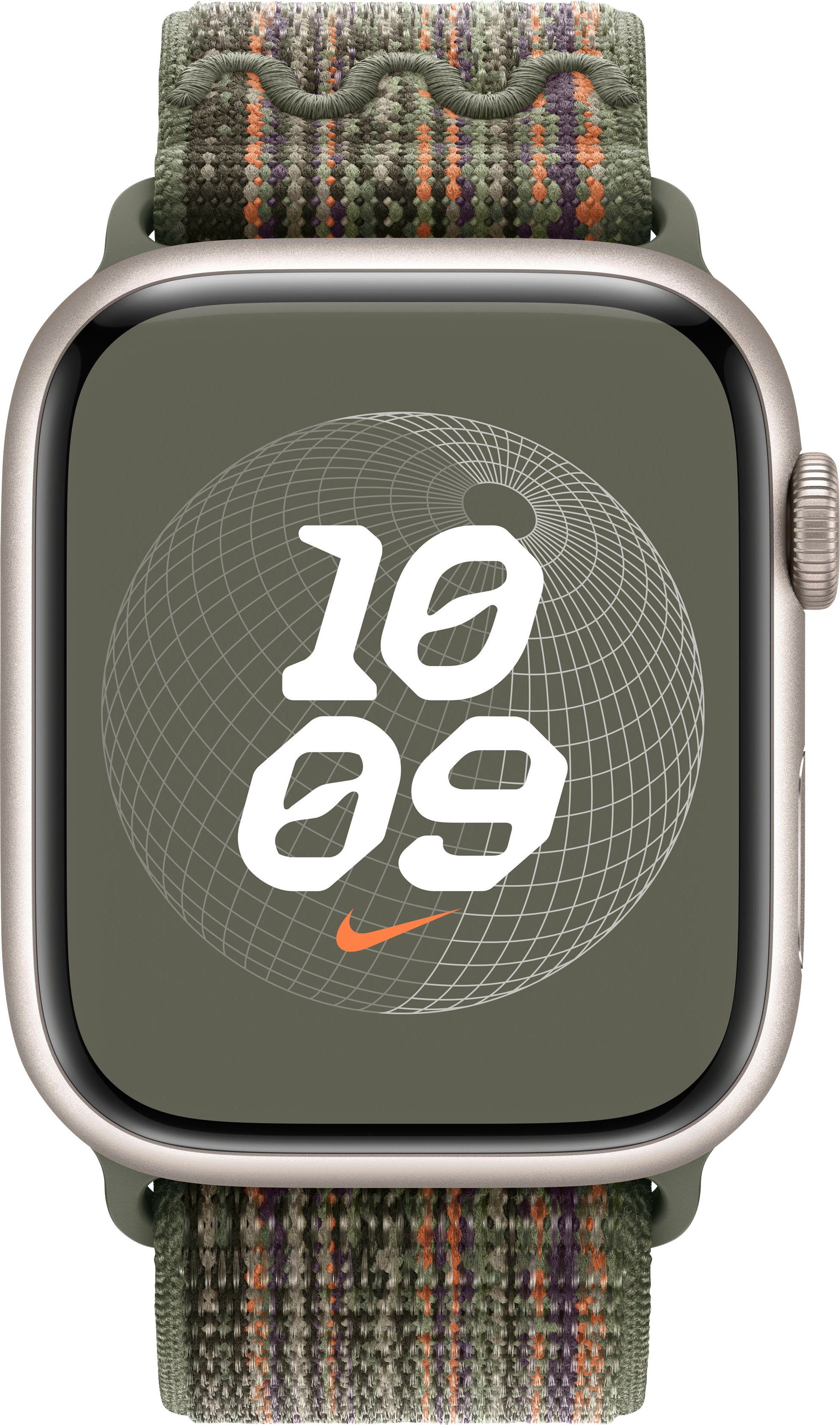 Nike mm Loop Sport Smartwatch-Armband Apple Sequoia/Orange 45