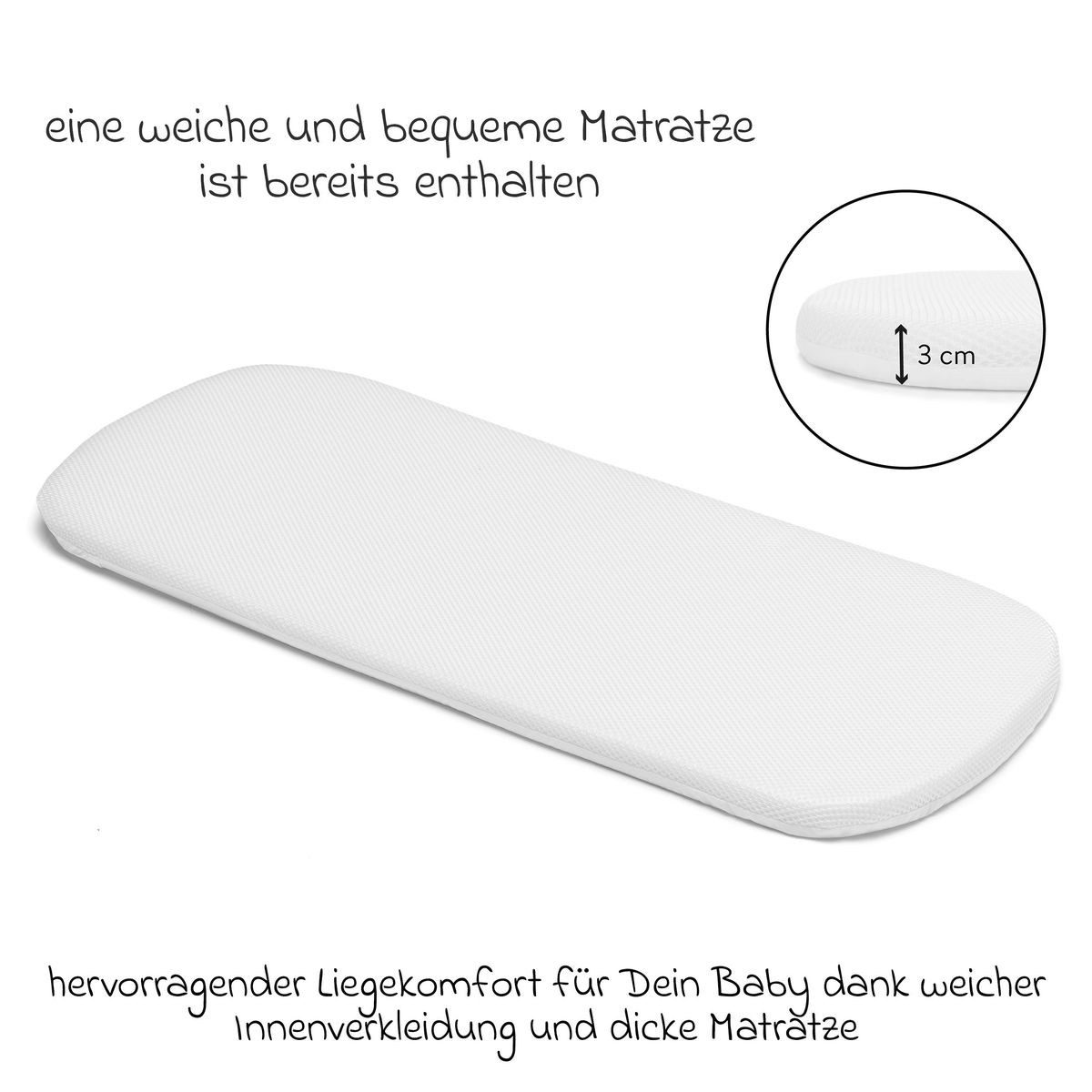 Fillikid Kombi-Kinderwagen Fill Jaguar - Grün Melange, 3in1 Kinderwagen mit Babyschale, Babywanne, Sportsitz & Wickeltasche