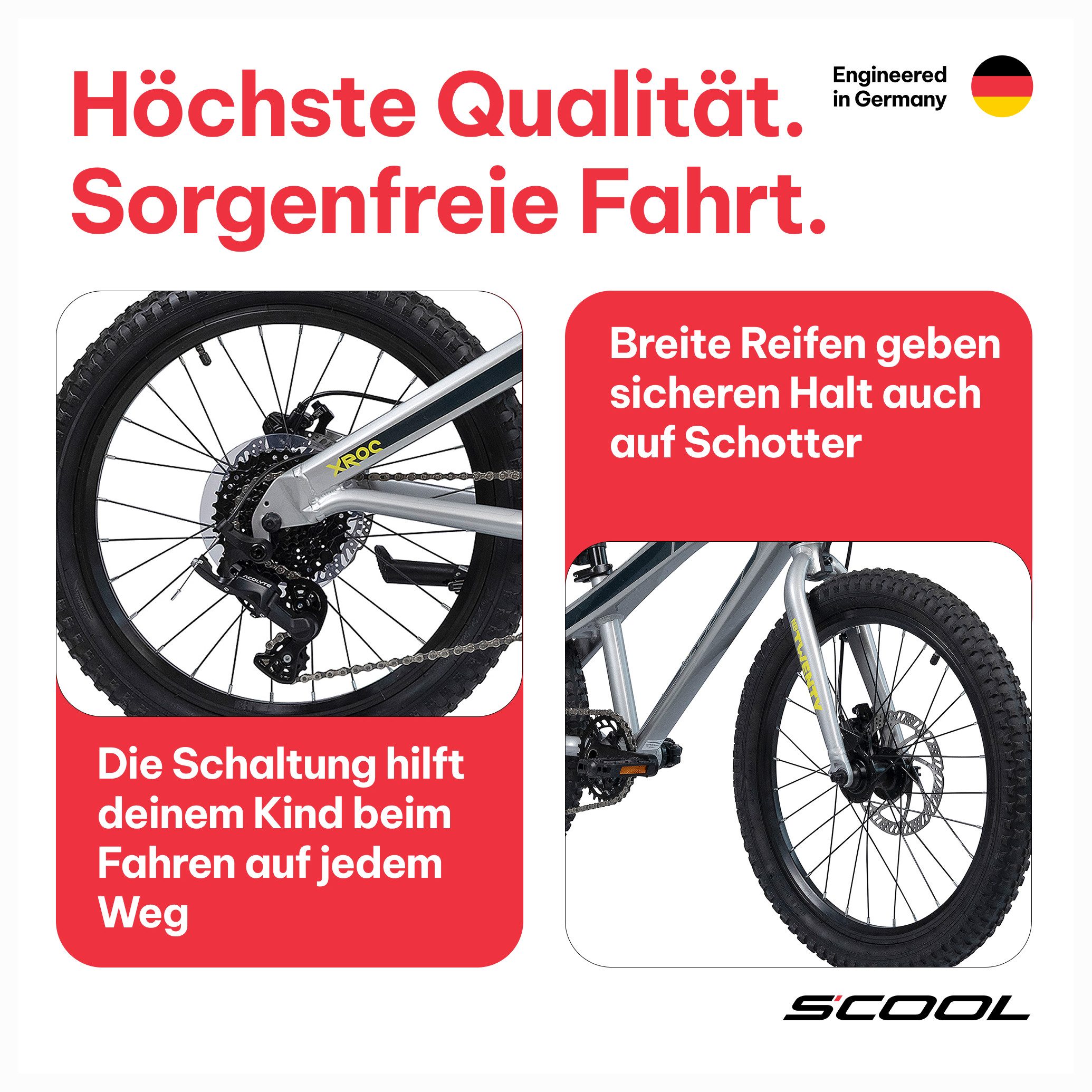 S’COOL Jugendfahrrad Xroc TWENTY 20 Zoll, 8 Gang
