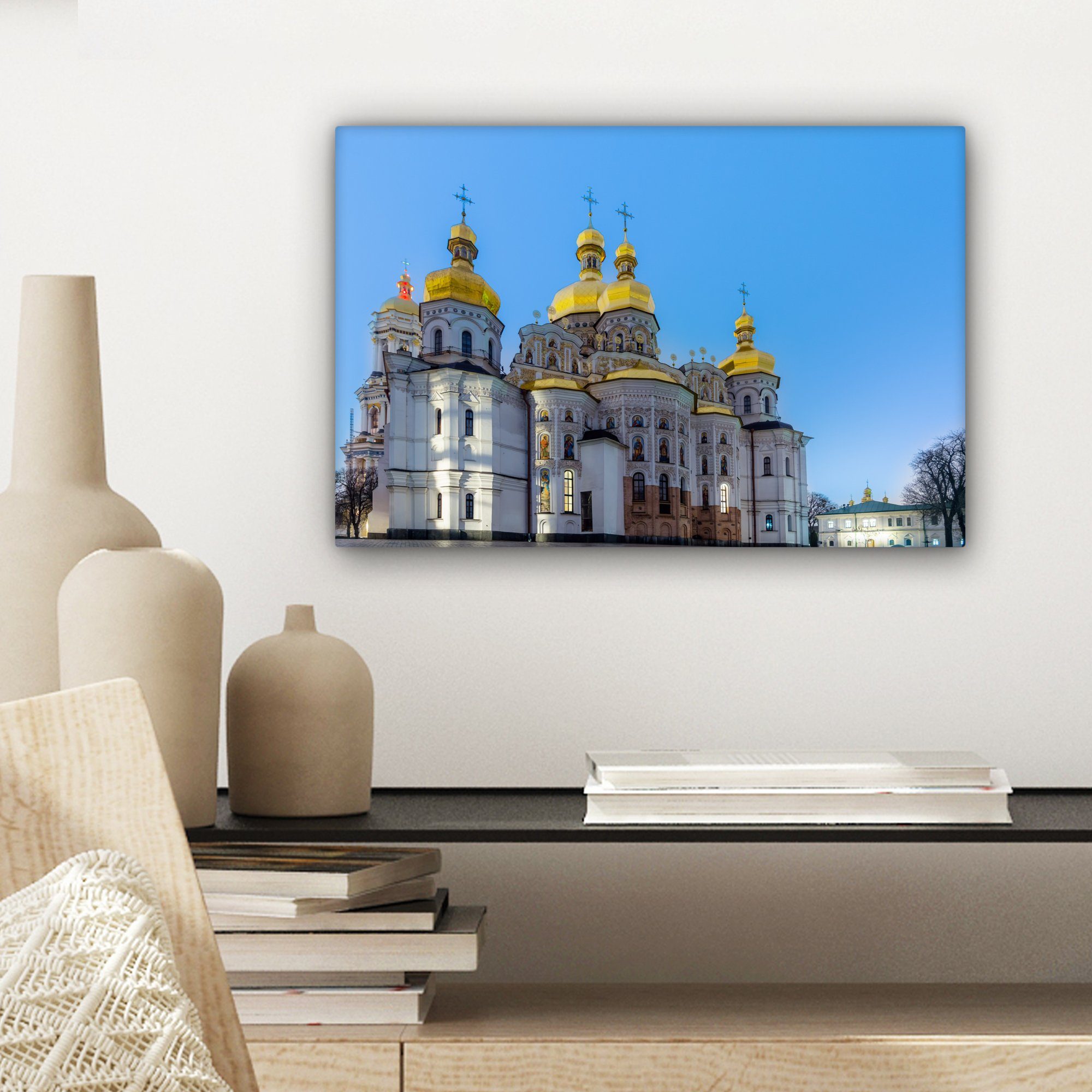 Wanddeko, (1 St), OneMillionCanvasses® Aufhängefertig, - Ukraine, Kathedrale Wandbild cm Kiew Leinwandbild - Leinwandbilder, 30x20