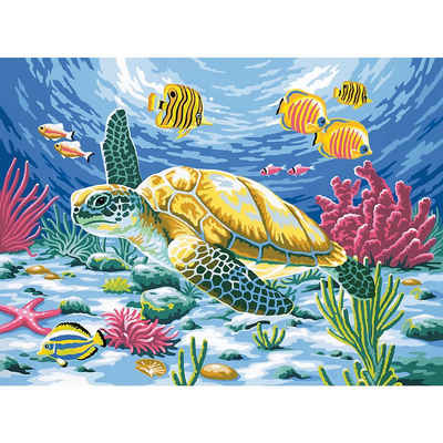 MAMMUT Spiel und Geschenk Malen nach Zahlen »Malen nach Zahlen ab 8 Seeschildkröte«