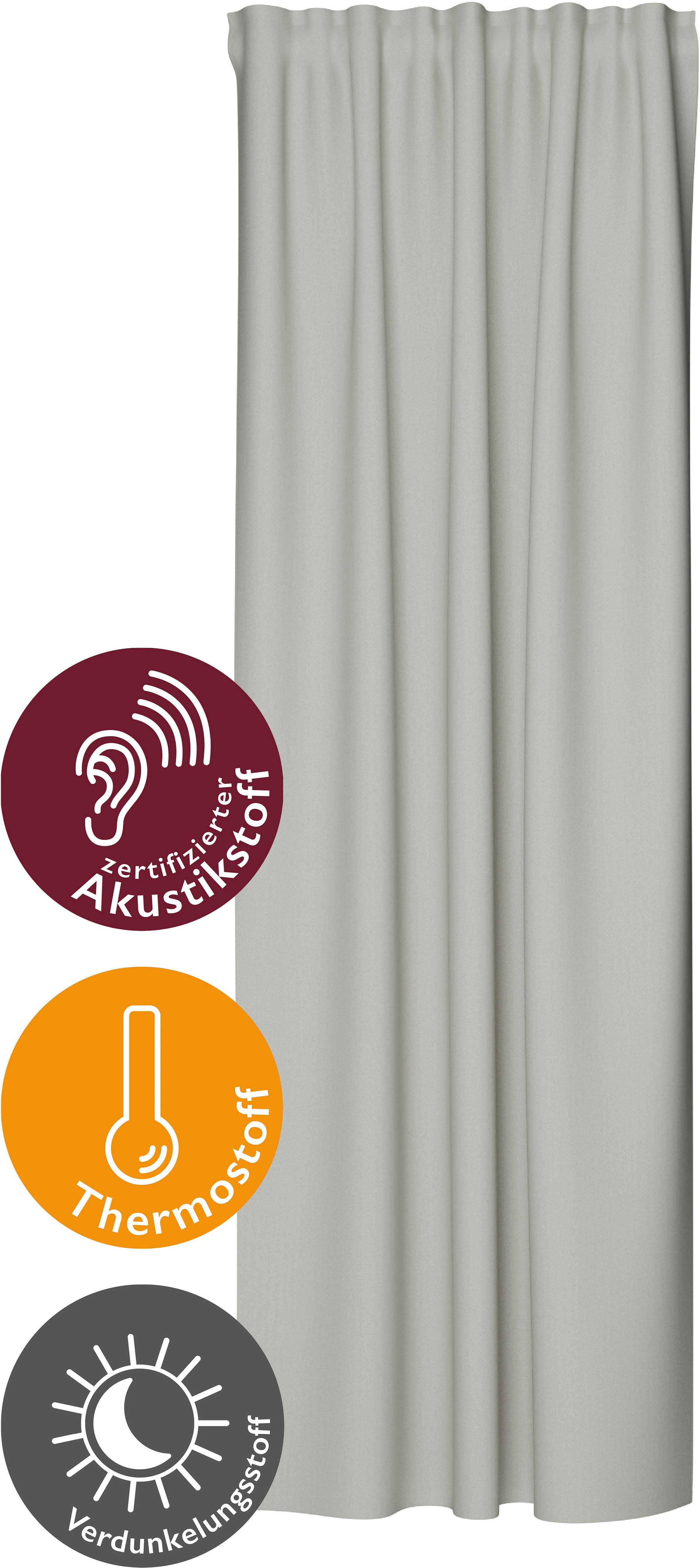 HOMING Vorhang Galdin (1 St), Multifunktionsband, verdunkelnd, Verdunklungsvorhang, blickdicht, Thermo, Energiesparend