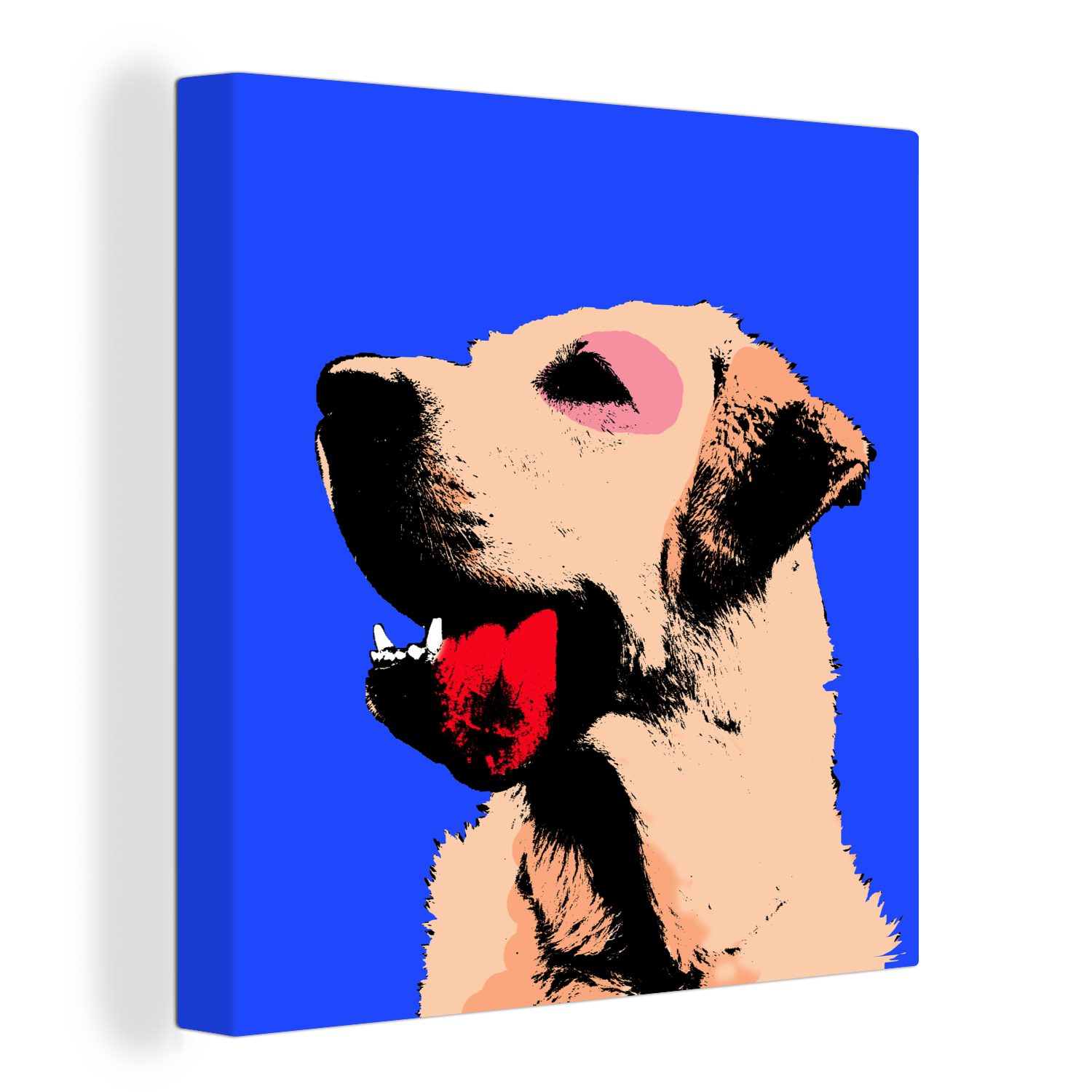 OneMillionCanvasses® Leinwandbild Eine Pop-Art von Labrador Retriever, (1 St), Leinwand Bilder für Wohnzimmer Schlafzimmer