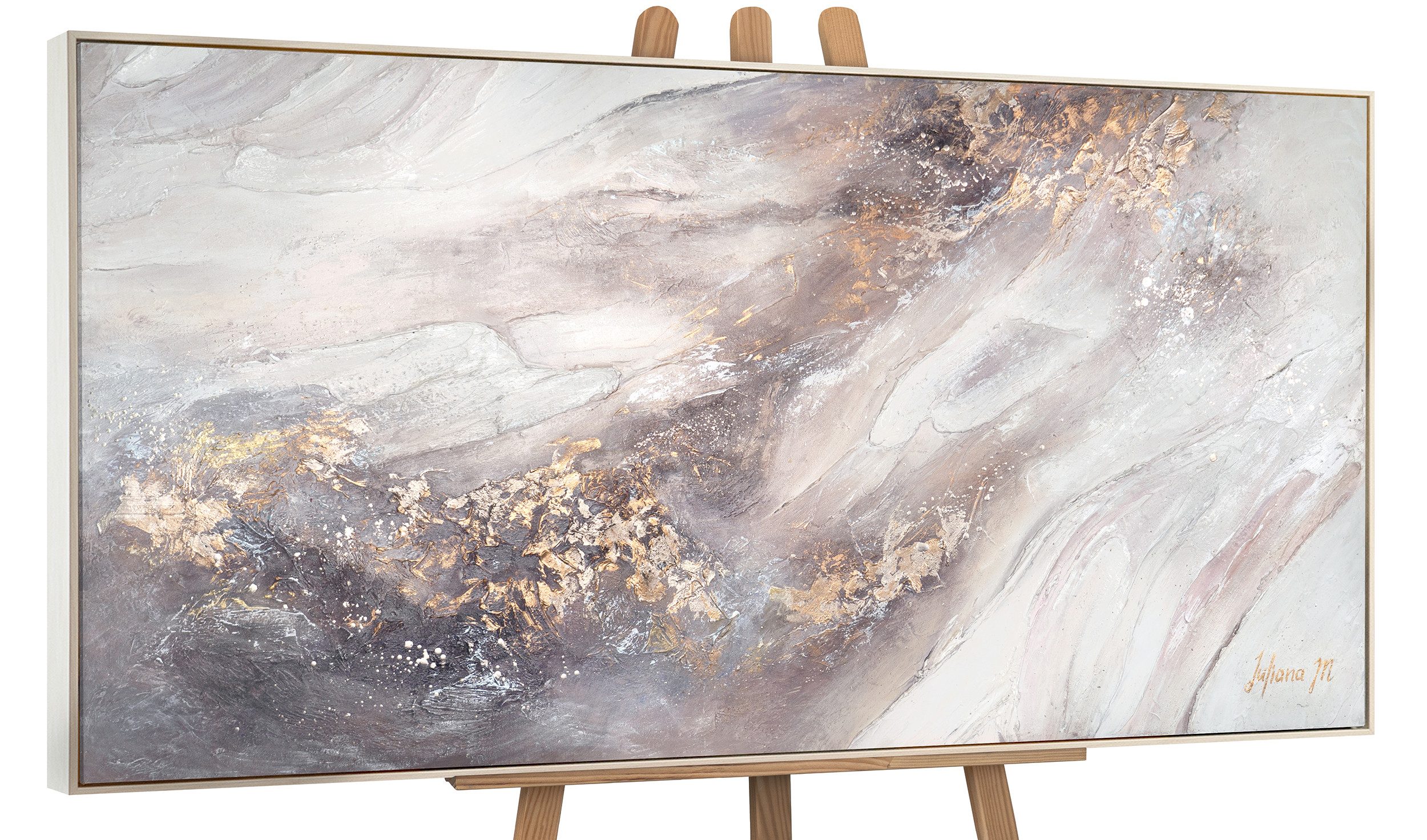 YS-Art Gemälde Relax, Abstrakte Bilder, Leinwand Bild Handgemalt Abstrakt G günstig online kaufen