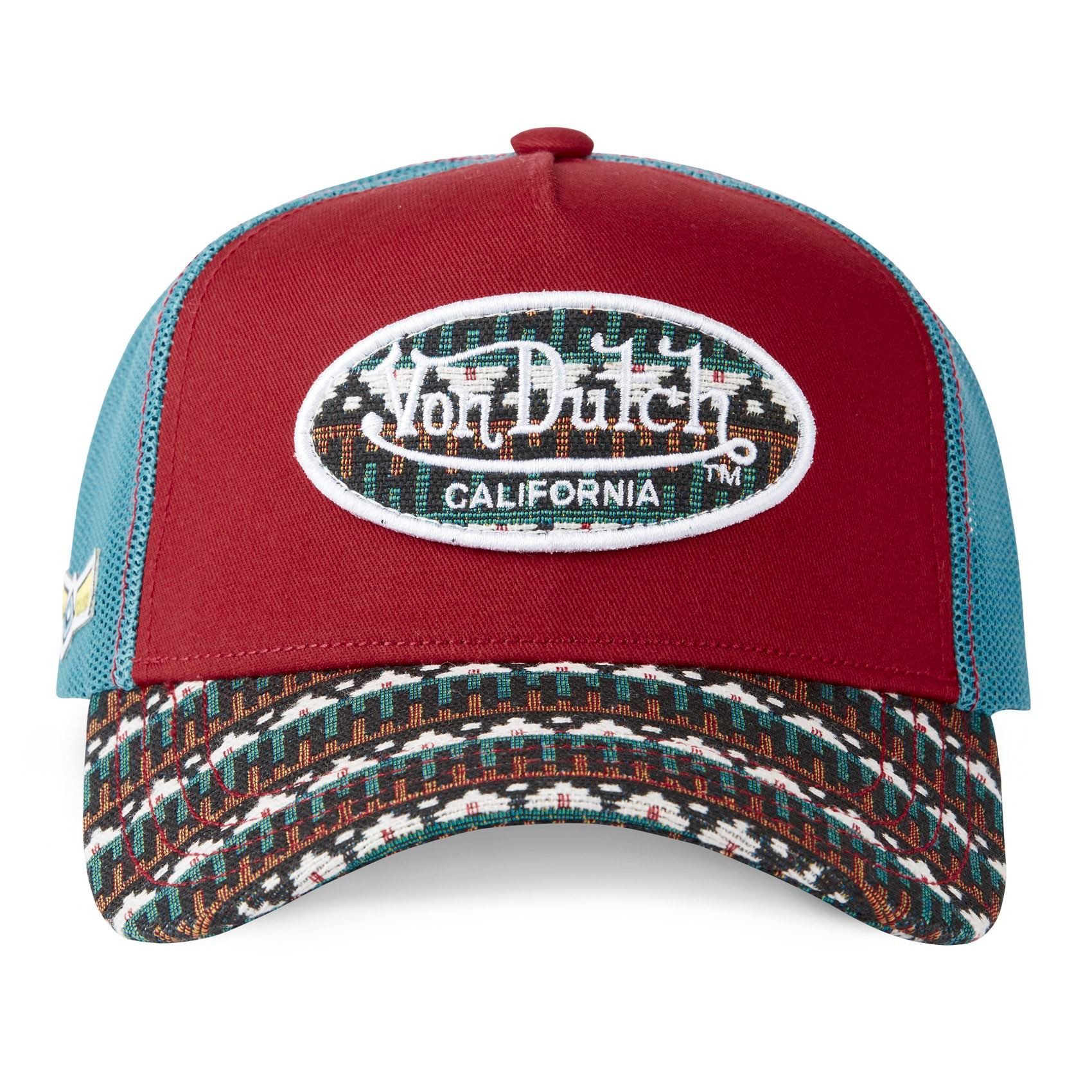 Von Dutch Trucker Cap Von Dutch Originals Trucker Cap - ETHNO Visor Patch (Basecap, Meshcap, Trucker Kappe) Ethno Muster auf Schirm, Unterschirm und Logo Patch
