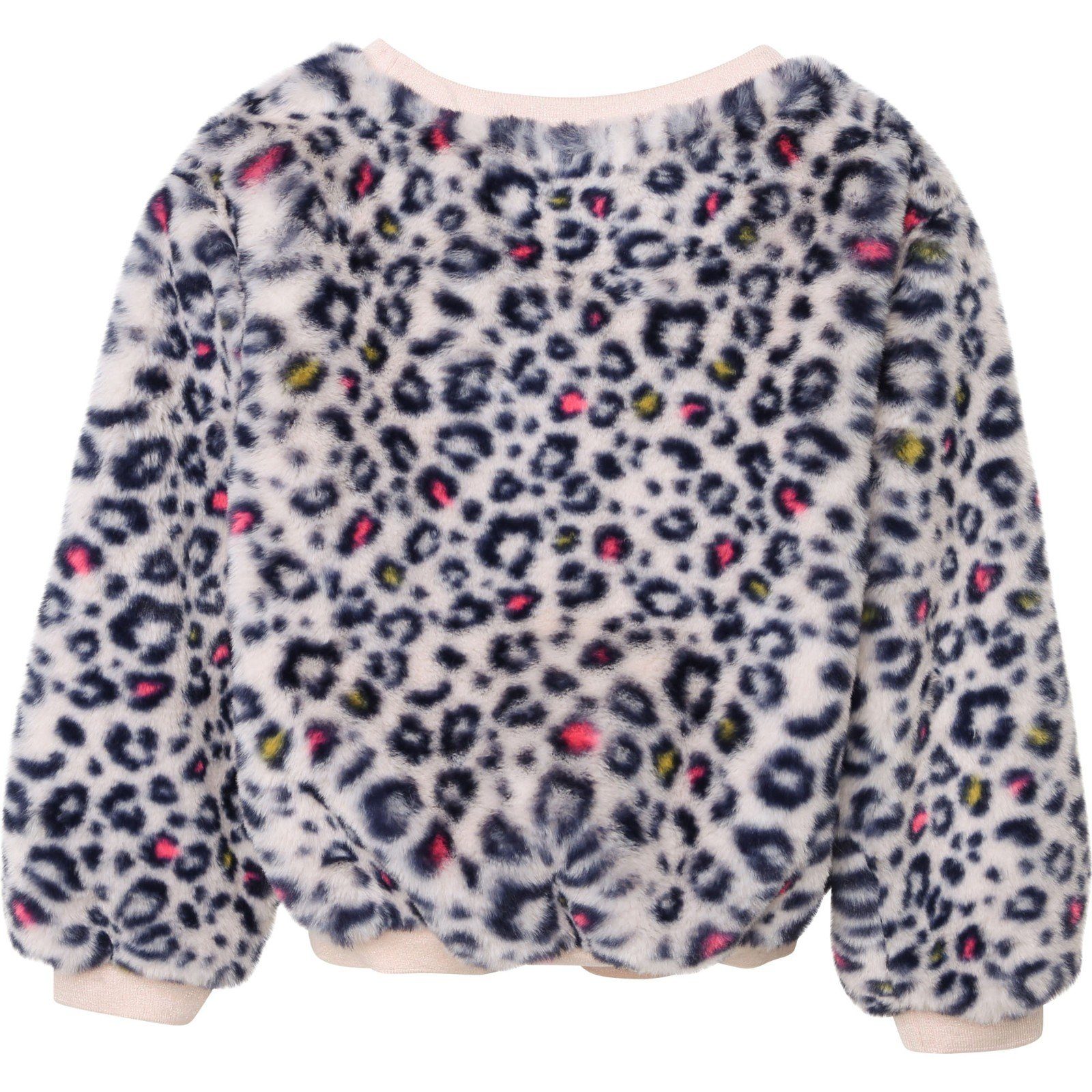 rosa Fleecepullover Kunstfell Sweatshirt Pullover allover Billieblush Billieblush Leoprint