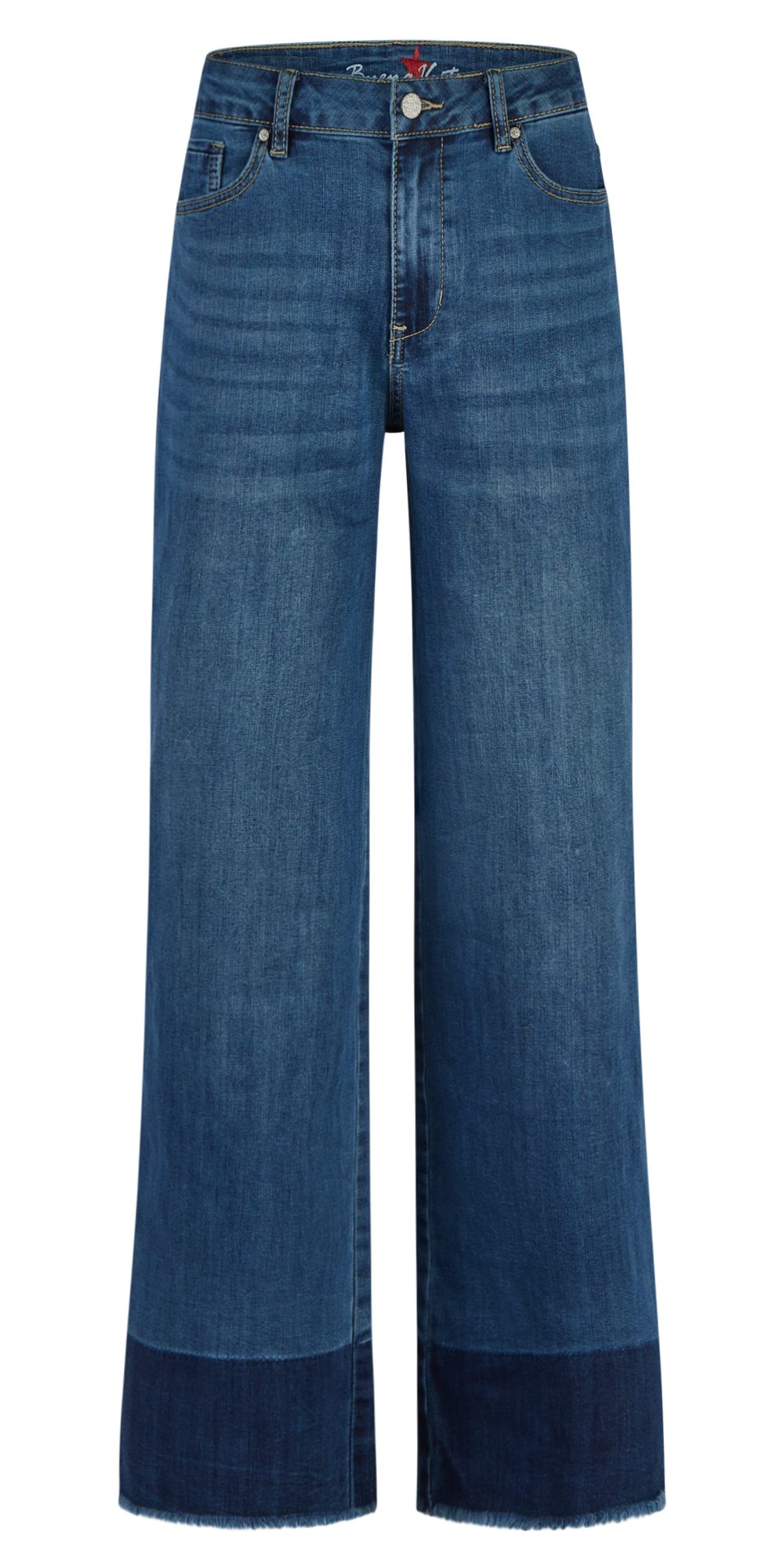 Schlagjeans Wide Leg stretch denim - weite Jeans Damen - High Waist