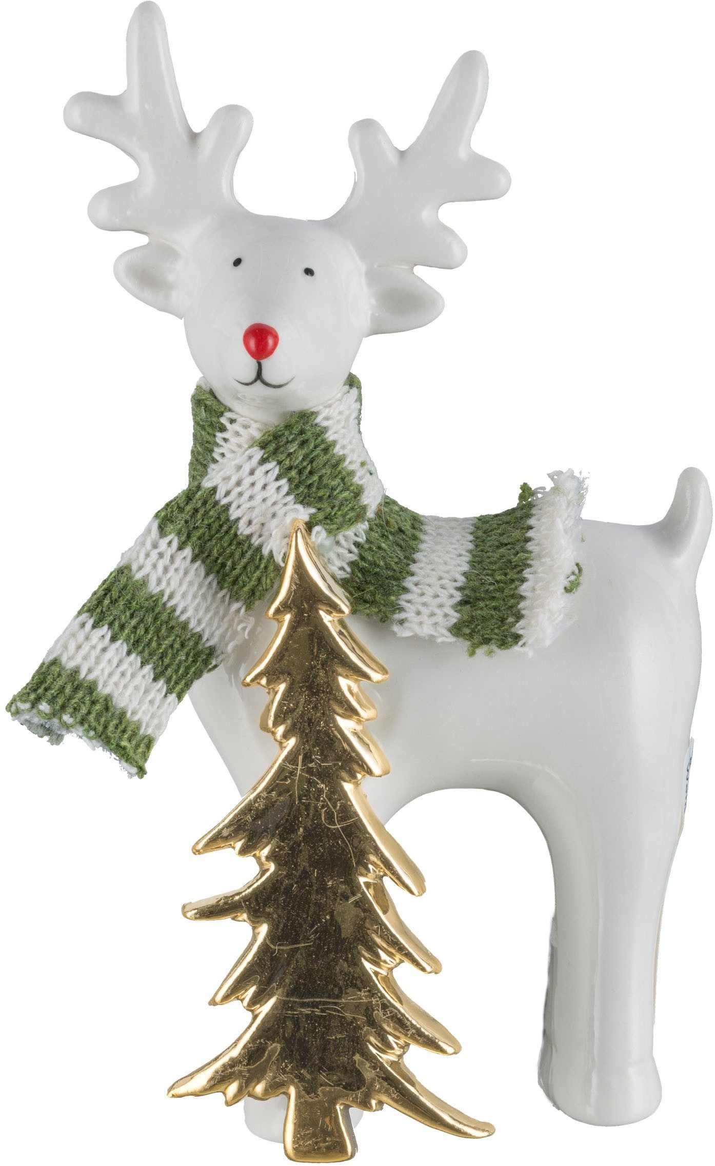 Creativ home Weihnachtsfigur Hirsch (3 St), mit Schal