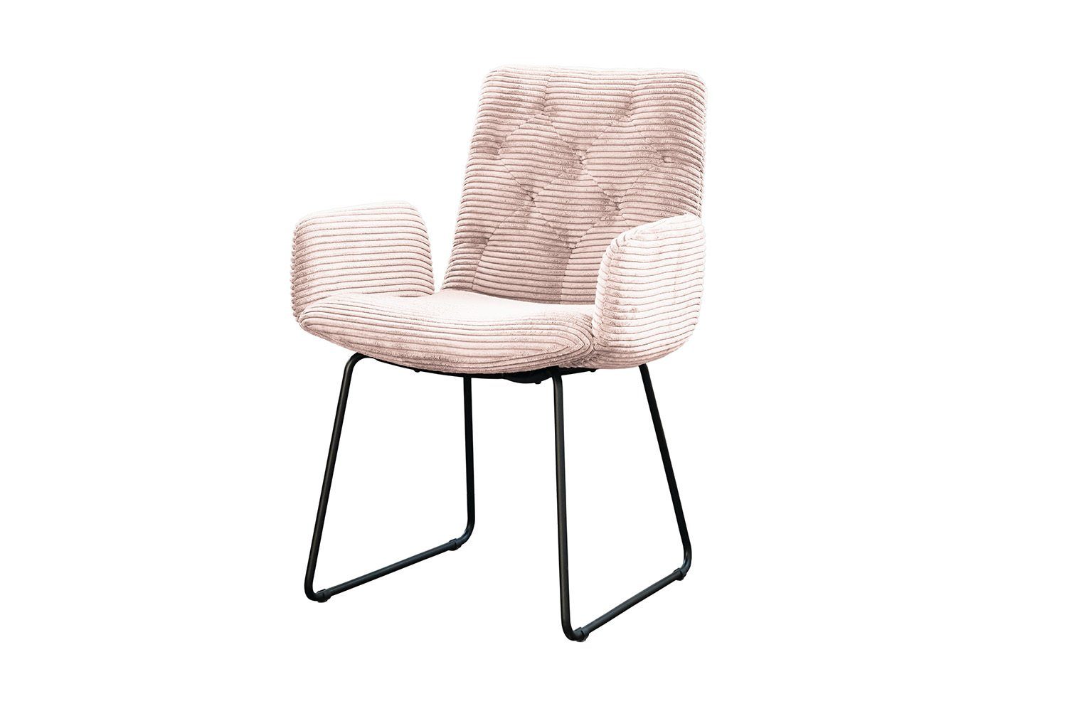 Stuhl NEW mit Esszimmerstuhl od. Esszimmersessel ohne rosa KAWOLA Drehfunktion, Farben Cord, CHARME, versch.