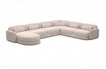 Sofa Dreams Wohnlandschaft Stoff Polstersofa Luxus Couch Stoffsofa Valencia XXL, Loungesofa