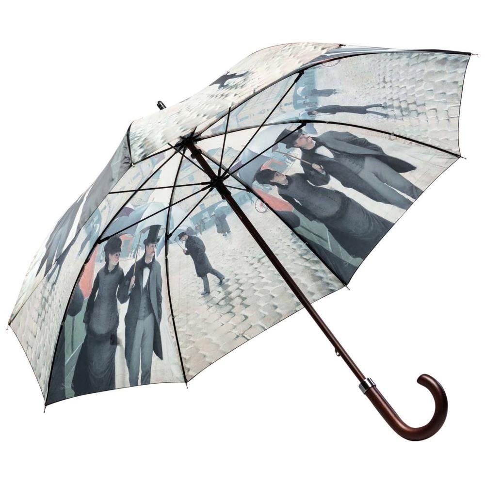 Luckyweather not just any other day Stockregenschirm Regenschirm Motiv RAINY DAY IN PARIS Holzstock