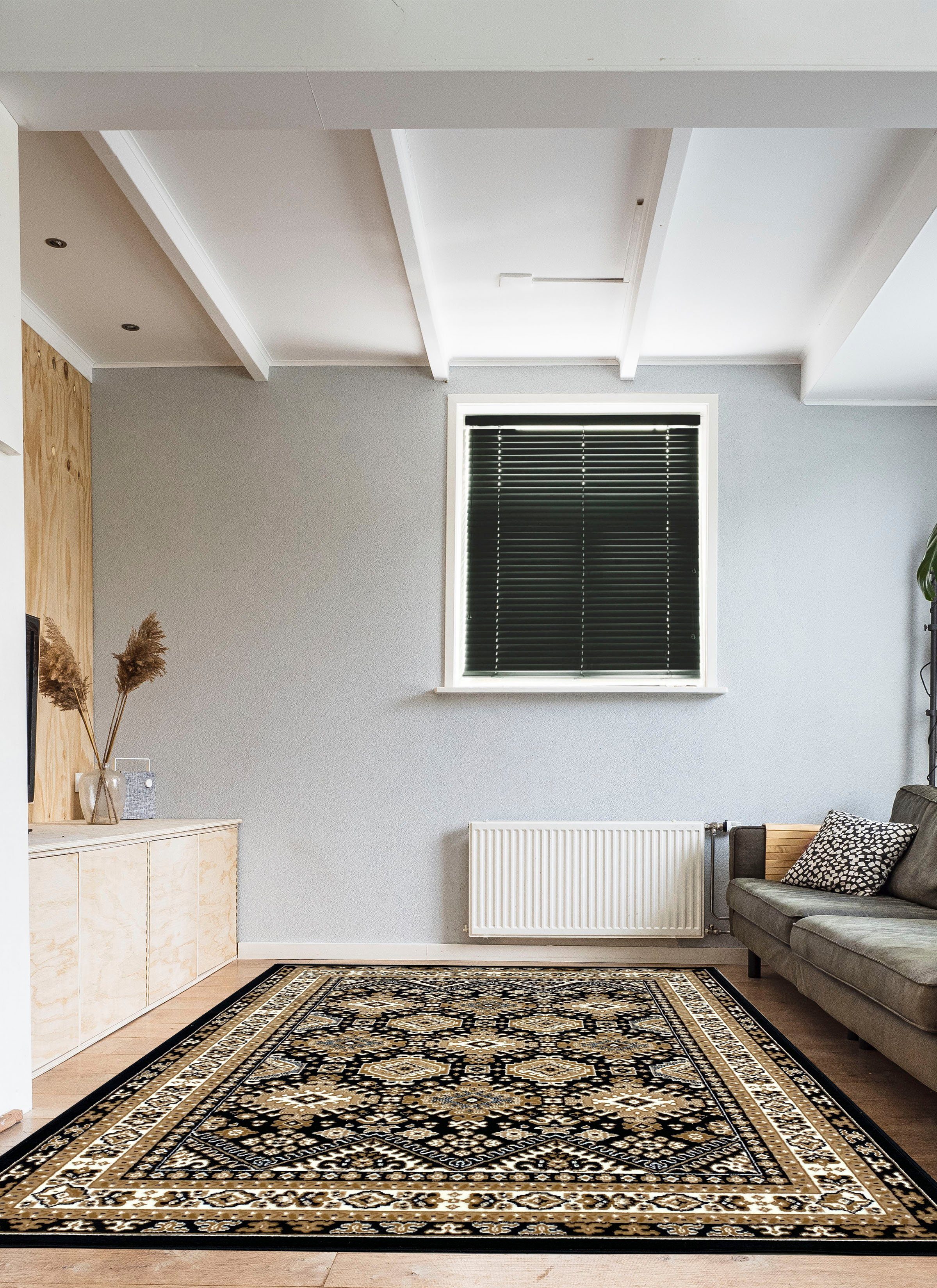 my home Teppich Diantha, rechteckig, Höhe: 7 mm, Orient-Optik, mit Bordüre, günstig online kaufen