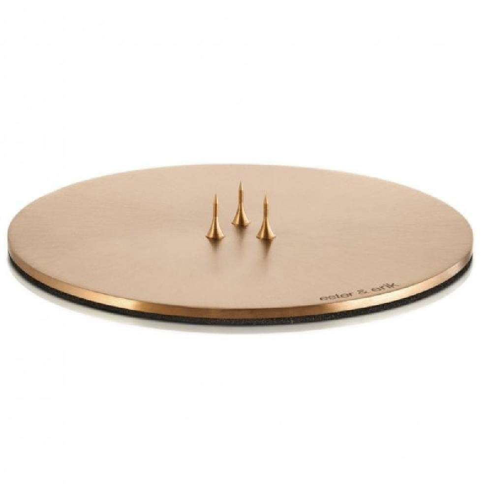 ester & erik Kerzenhalter Kerzenplatte Medium Rosé Gold Matt