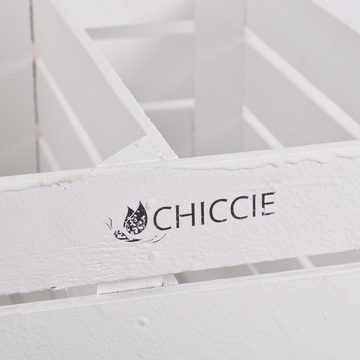 CHICCIE Holzkiste Regale Weiß 50x40x15cm - Kisten Weinkisten (1 St)