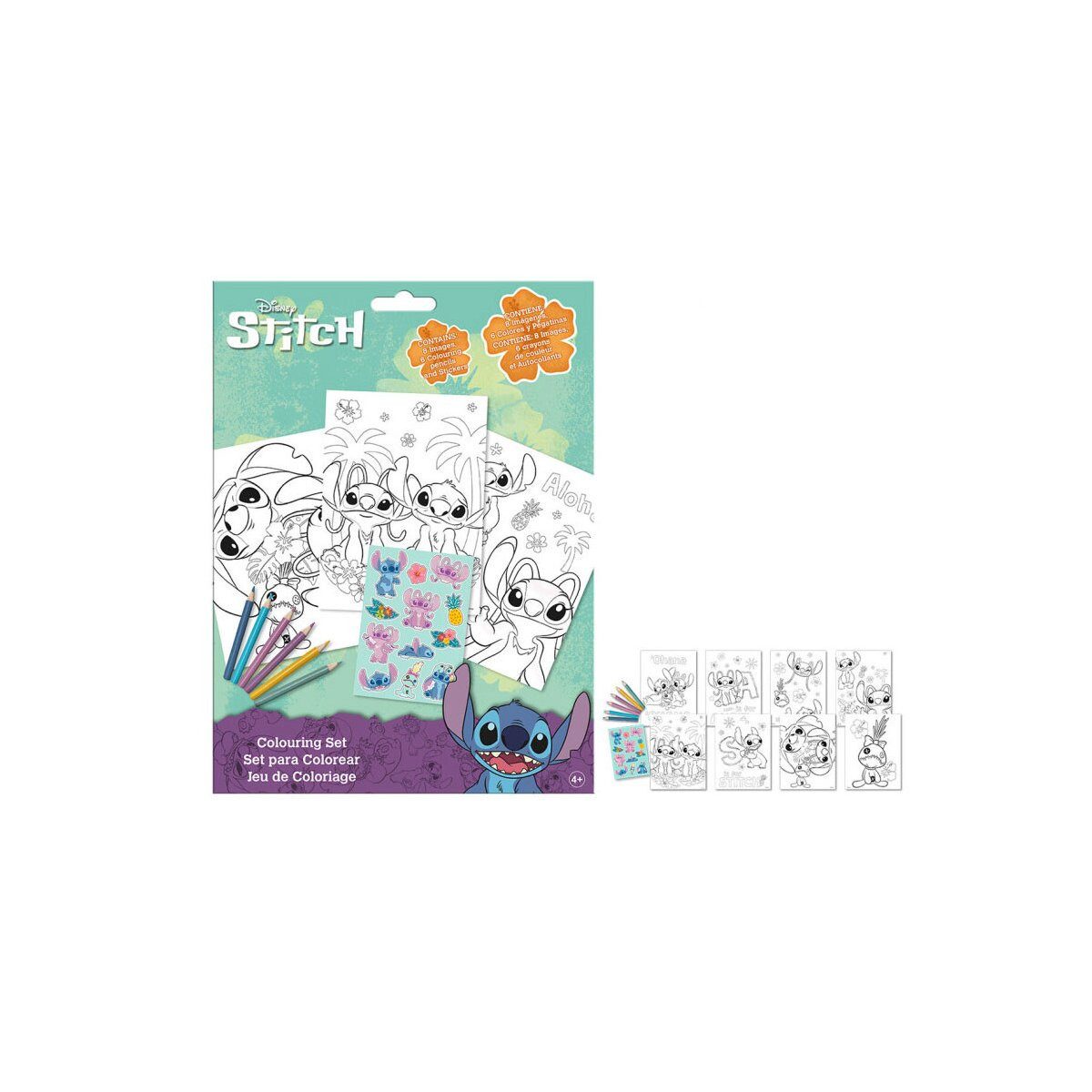 Lilo & Stitch Kreativset Disney Lilo & Stitch Malset mit Aufklebern – Kreativer Spaß