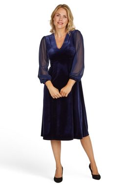 Kleo Abendkleid Abendkleid aus Samt mit Ärmeln aus zartem Chiffon