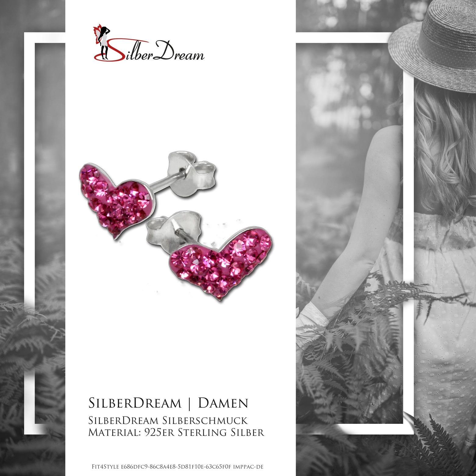 SilberDream Paar Ohrstecker SilberDream pink Herz günstig online kaufen